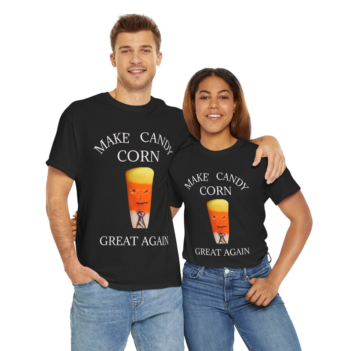 Halloween Tee, Funny Candy Corn Unisex Heavy Cotton T-Shirt