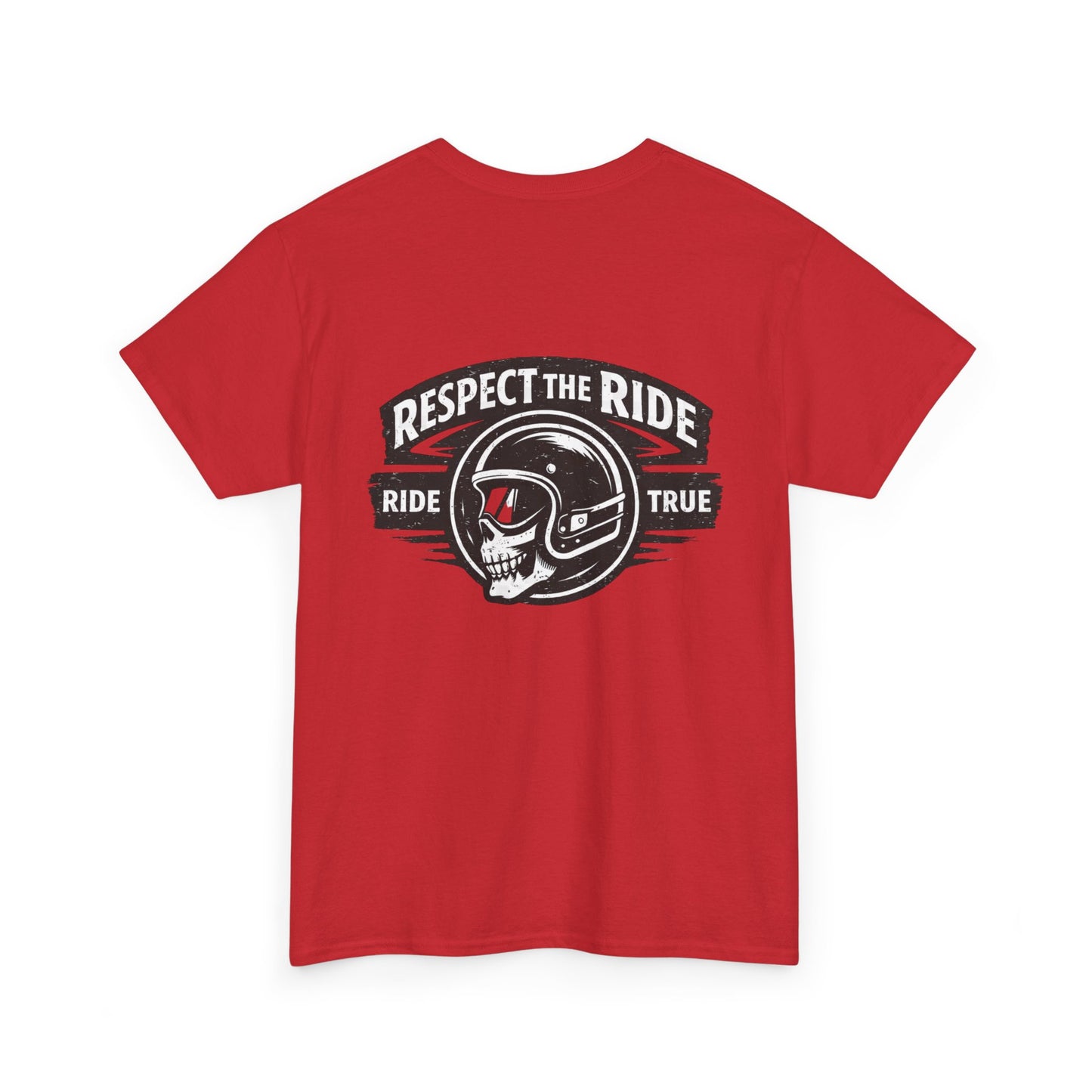 Ride True Skull Helmet Tee — "Respect the Ride" Biker T-Shirt