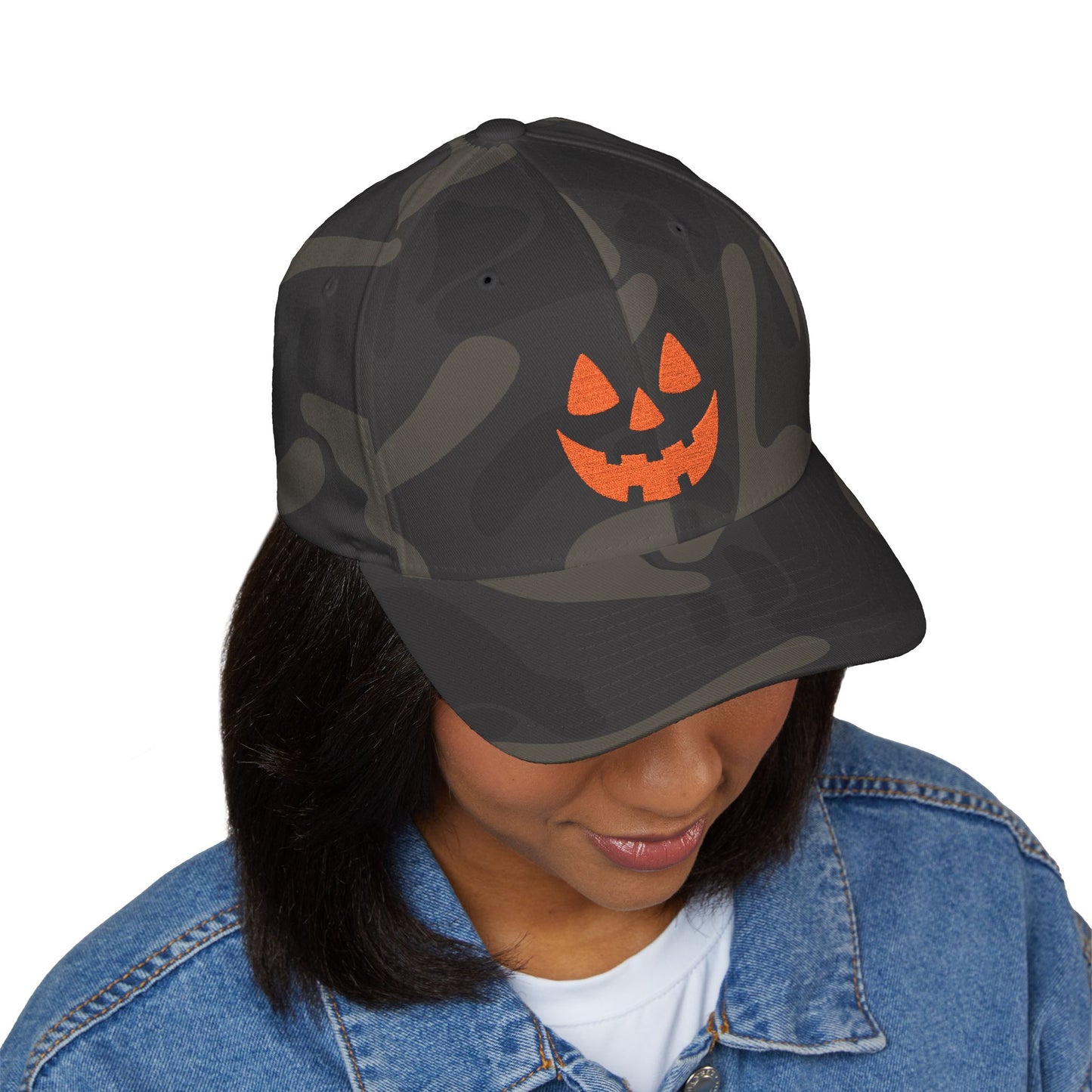 Embroidered Halloween Pumpkin Cap