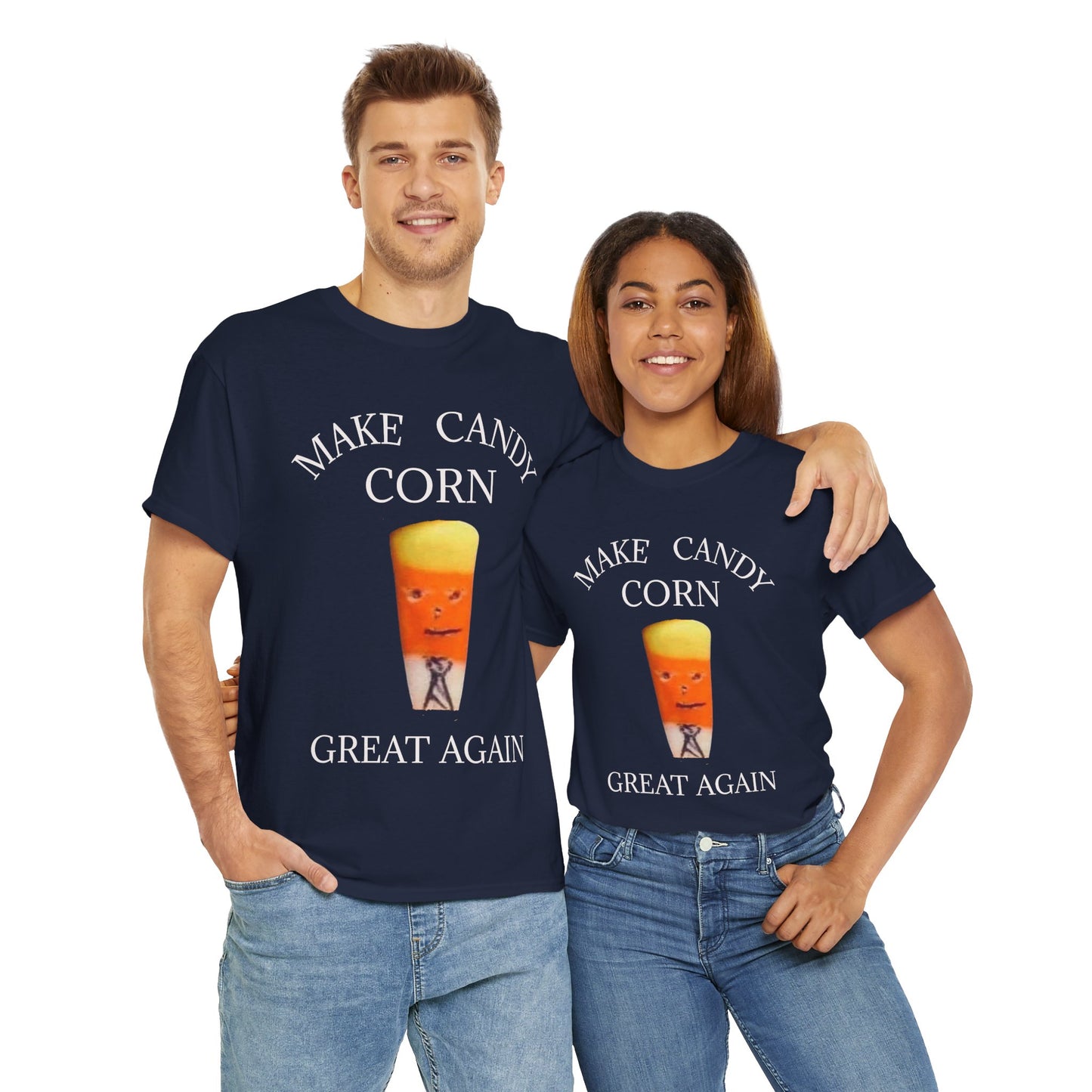 Halloween Tee, Funny Candy Corn Unisex Heavy Cotton T-Shirt
