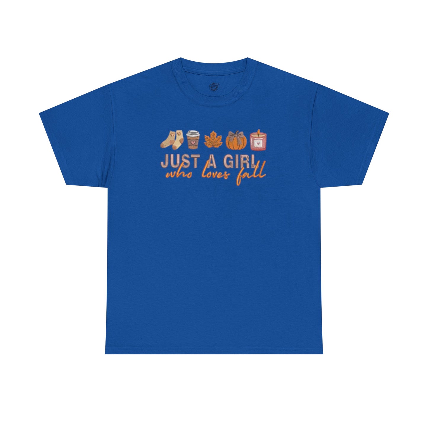 Just a Girl Who Loves Fall- Unisex Heavy Cotton Short Sleeve Tee