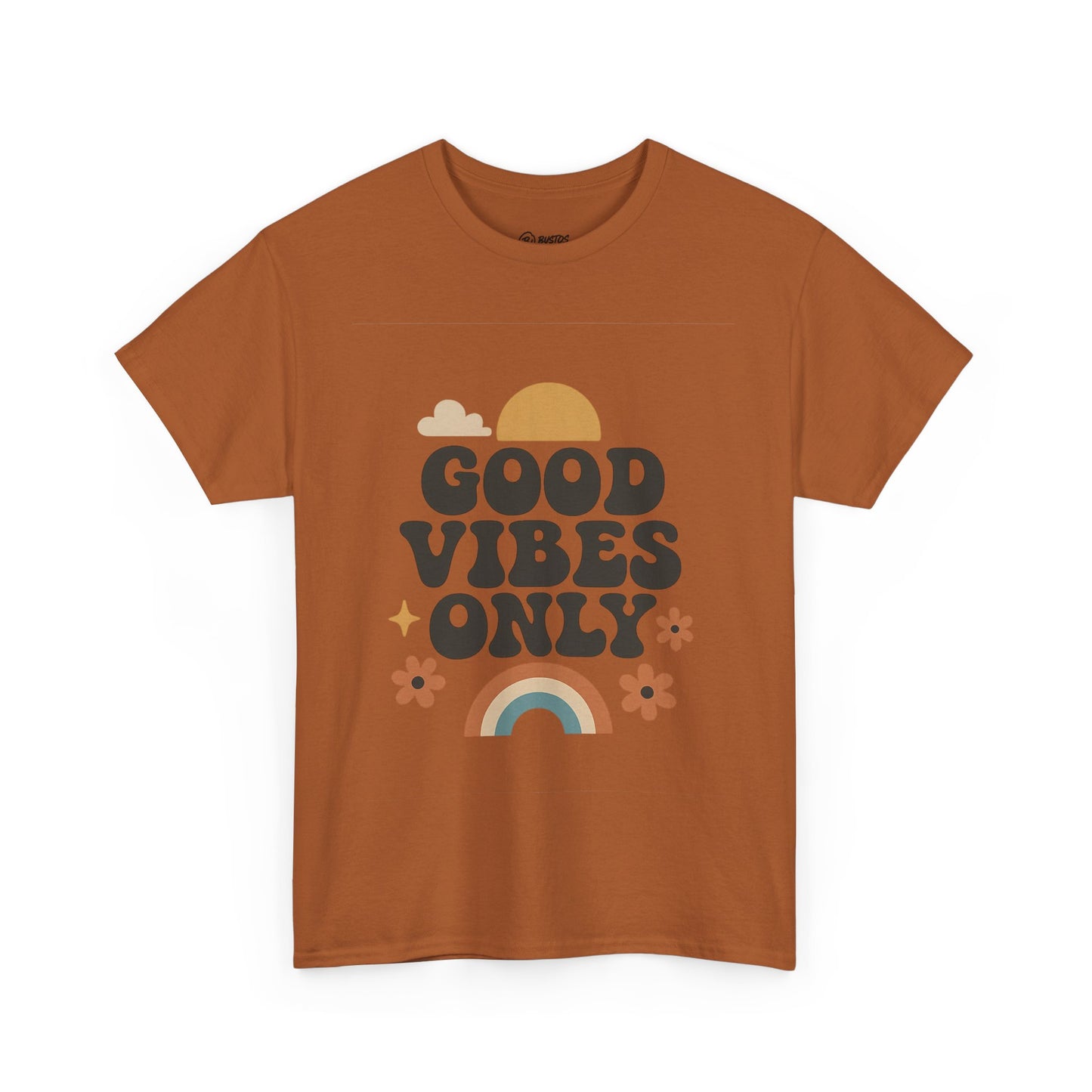 Good Vibes Only Unisex Heavy Cotton Tee, Positive Message Shirt, Casual Everyday Tee, Gift for Friends, Summer Wear