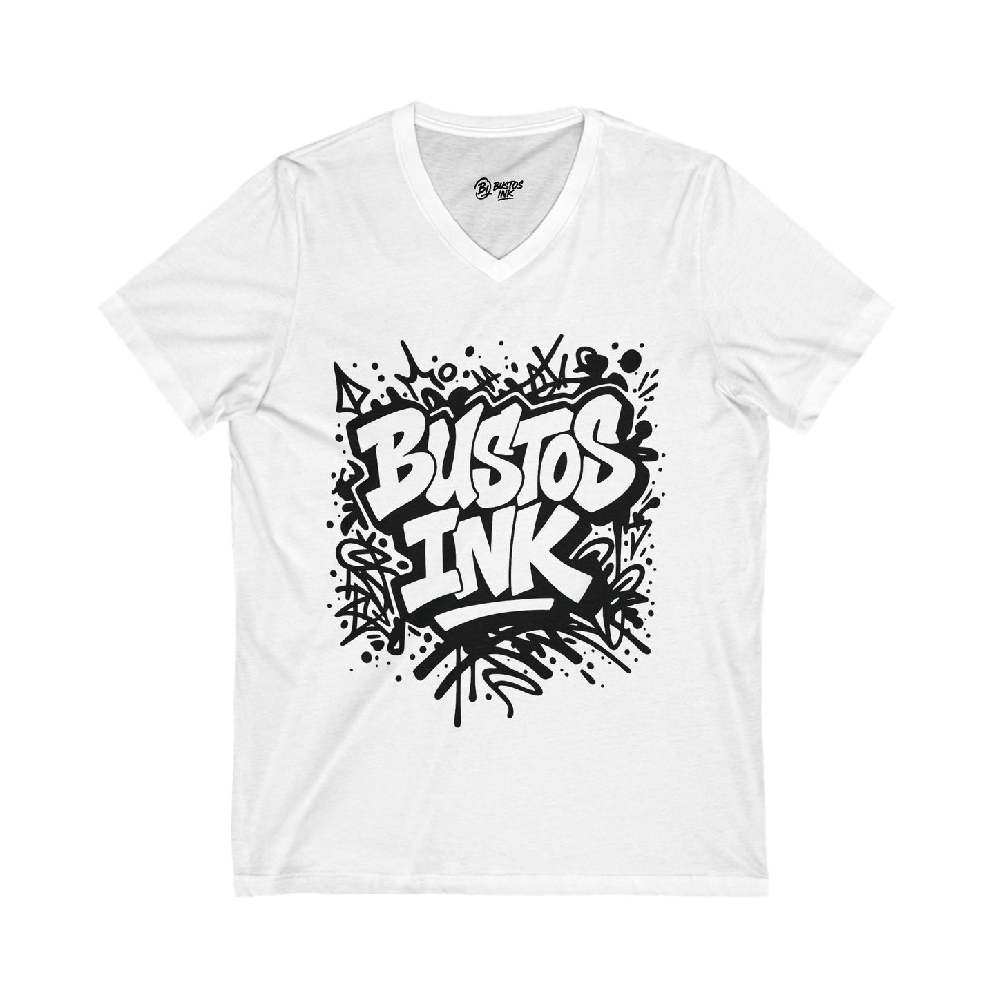 Street Art V-Neck Tee, Cool Graphic T-Shirt, Unisex Casual Wear, Event Tee, Graffiti Style Shirt, Urban Fashion Top