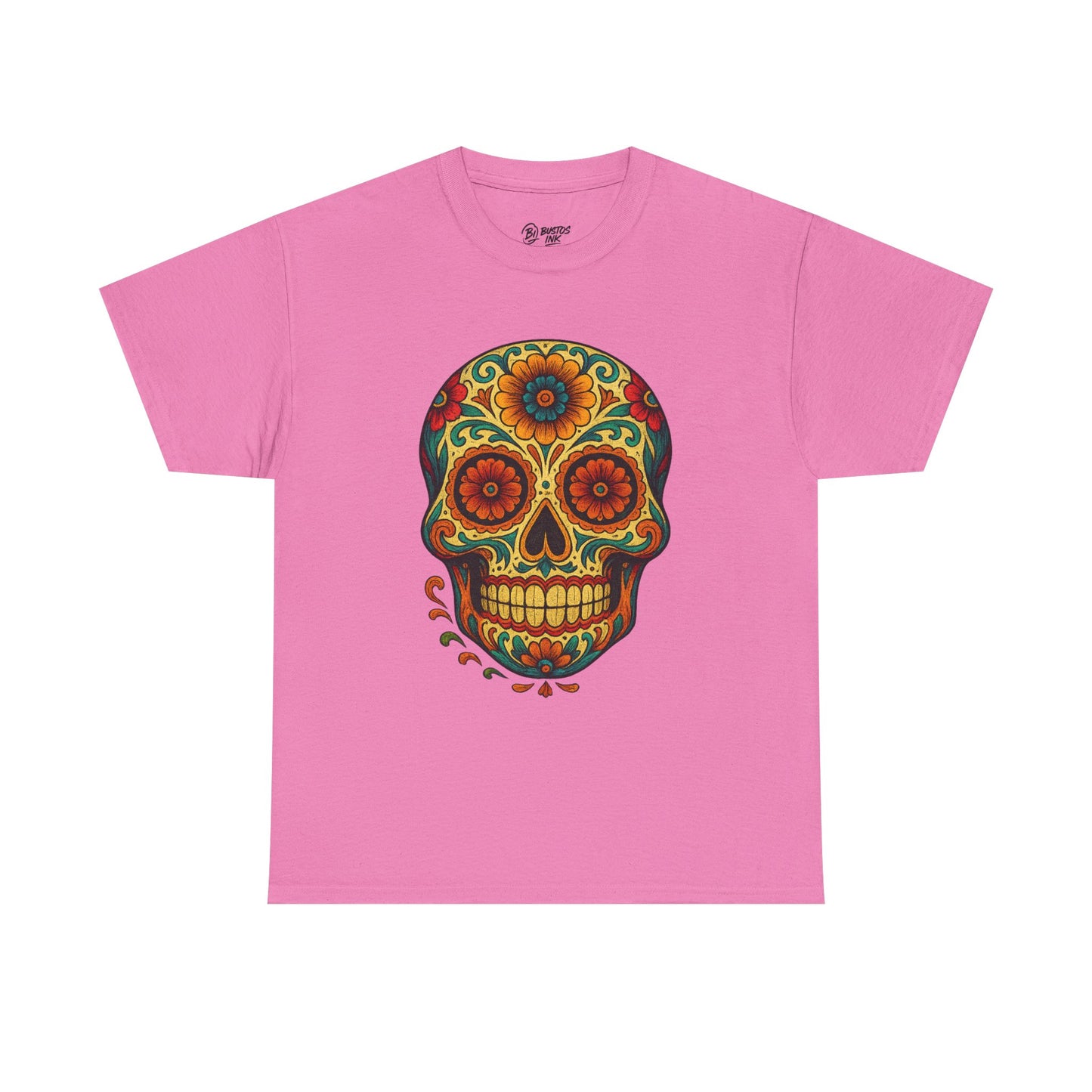 Day of the Dead Skull Tee, Unisex Cotton Shirt, Festival Fashion, Halloween Apparel, Vintage Style Tee, Bohemian Gift