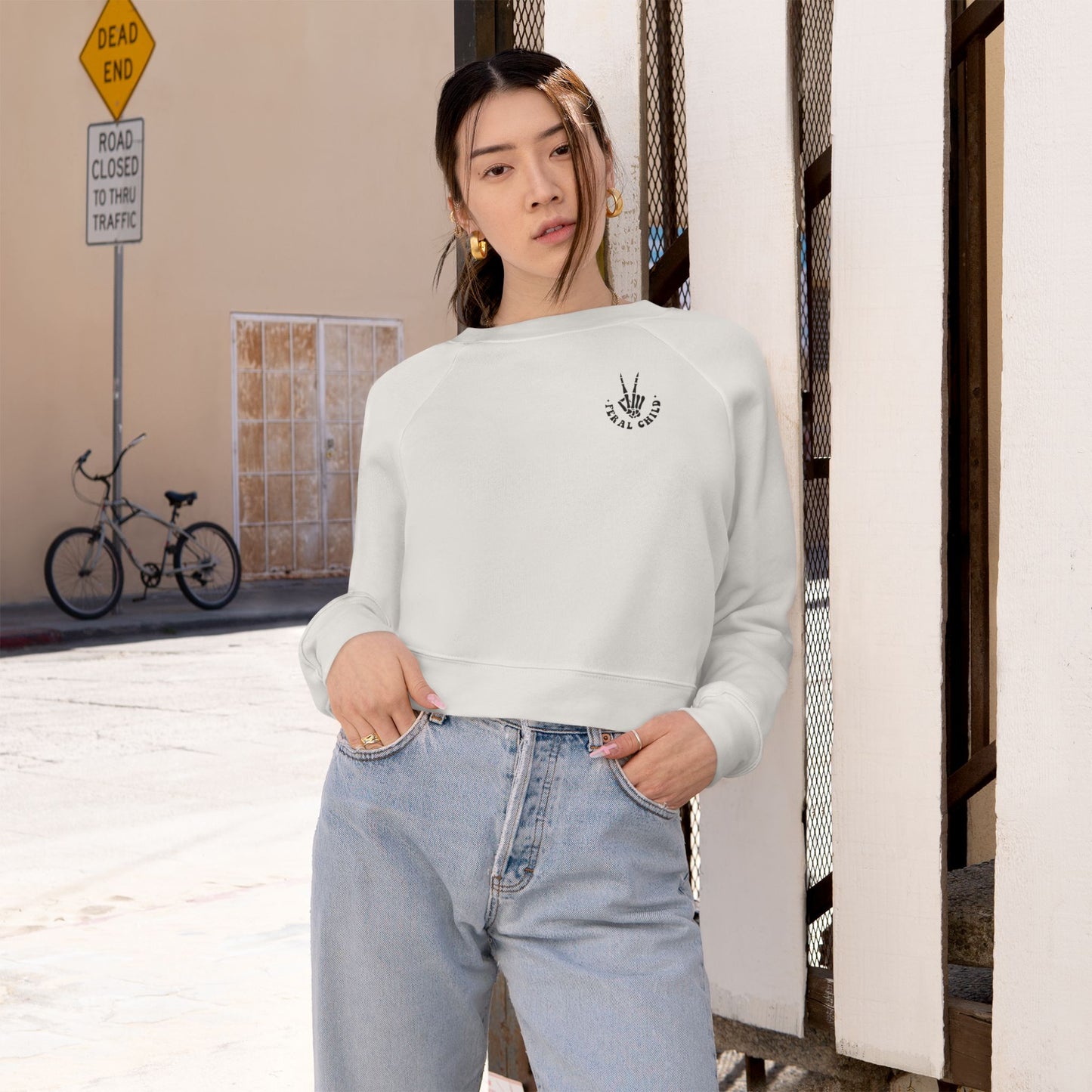 Feral Child Fleece Crop Pullover