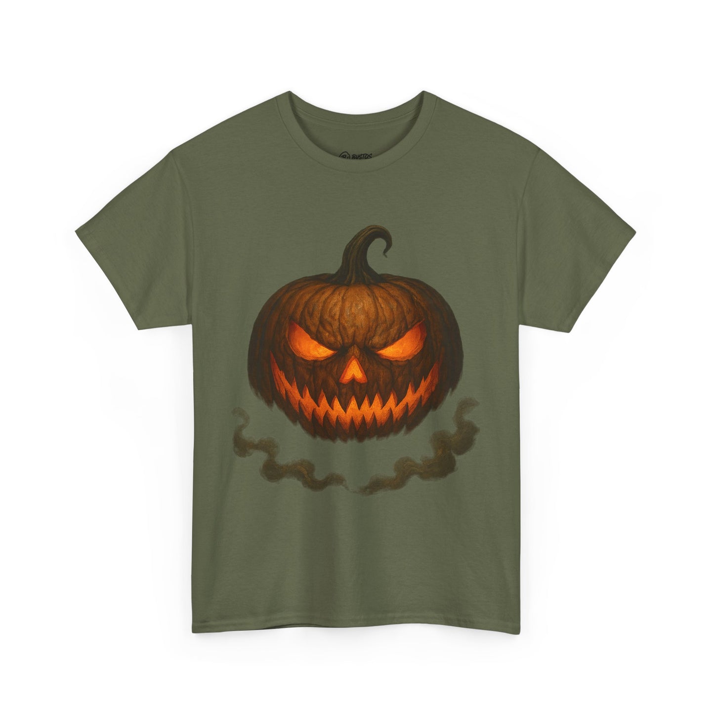 Spooky Pumpkin Halloween T-Shirt, Unisex Heavy Cotton Tee for Fall, Halloween Costume, Trick or Treat, Seasonal Fashion, Gift Idea