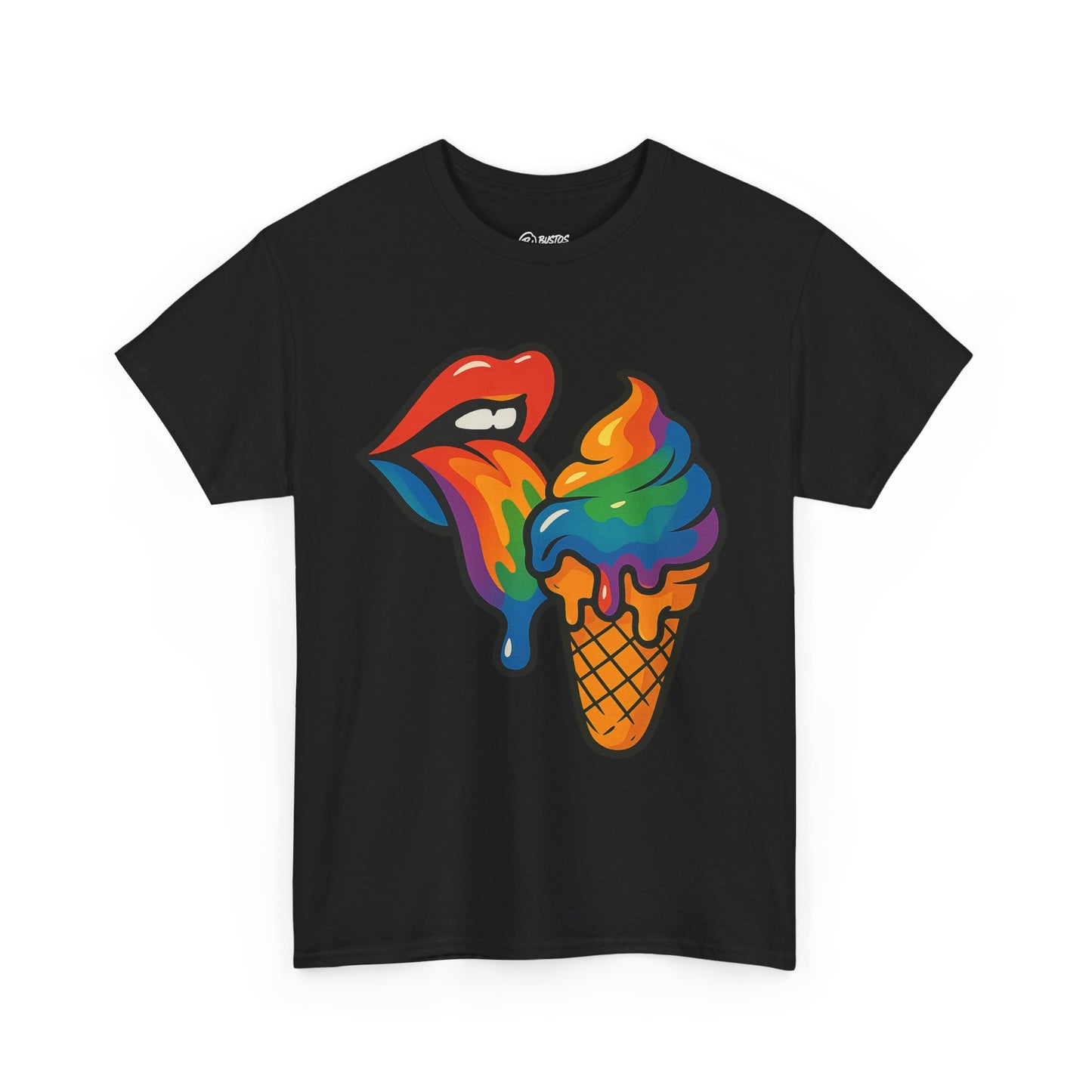 Colorful Ice Cream Lips Tee - Fun Summer Shirt, LGBTQ+ Pride Apparel, Unique Gift for Ice Cream Lovers, Casual Wear, Statement T-Shirt