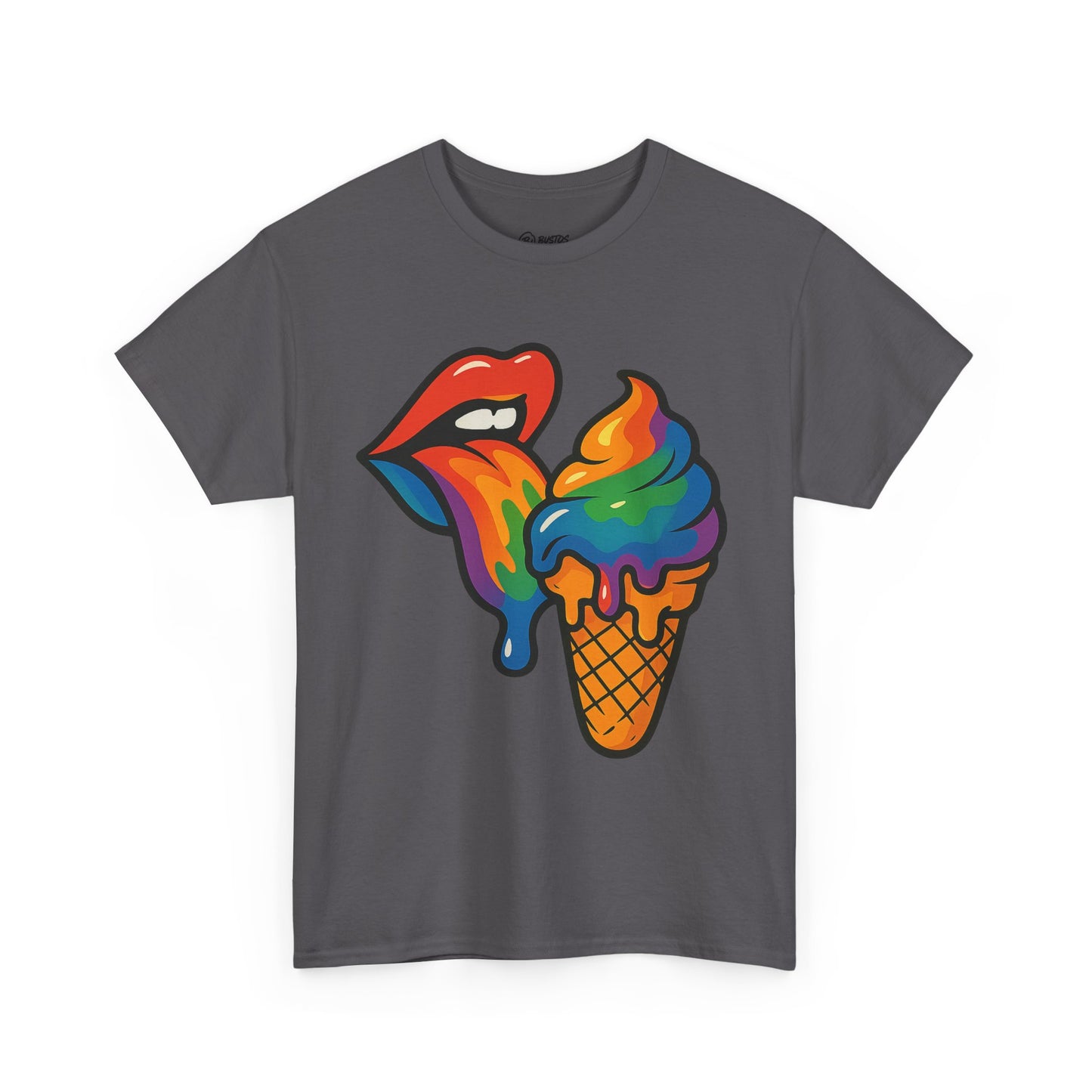 Colorful Ice Cream Lips Tee - Fun Summer Shirt, LGBTQ+ Pride Apparel, Unique Gift for Ice Cream Lovers, Casual Wear, Statement T-Shirt
