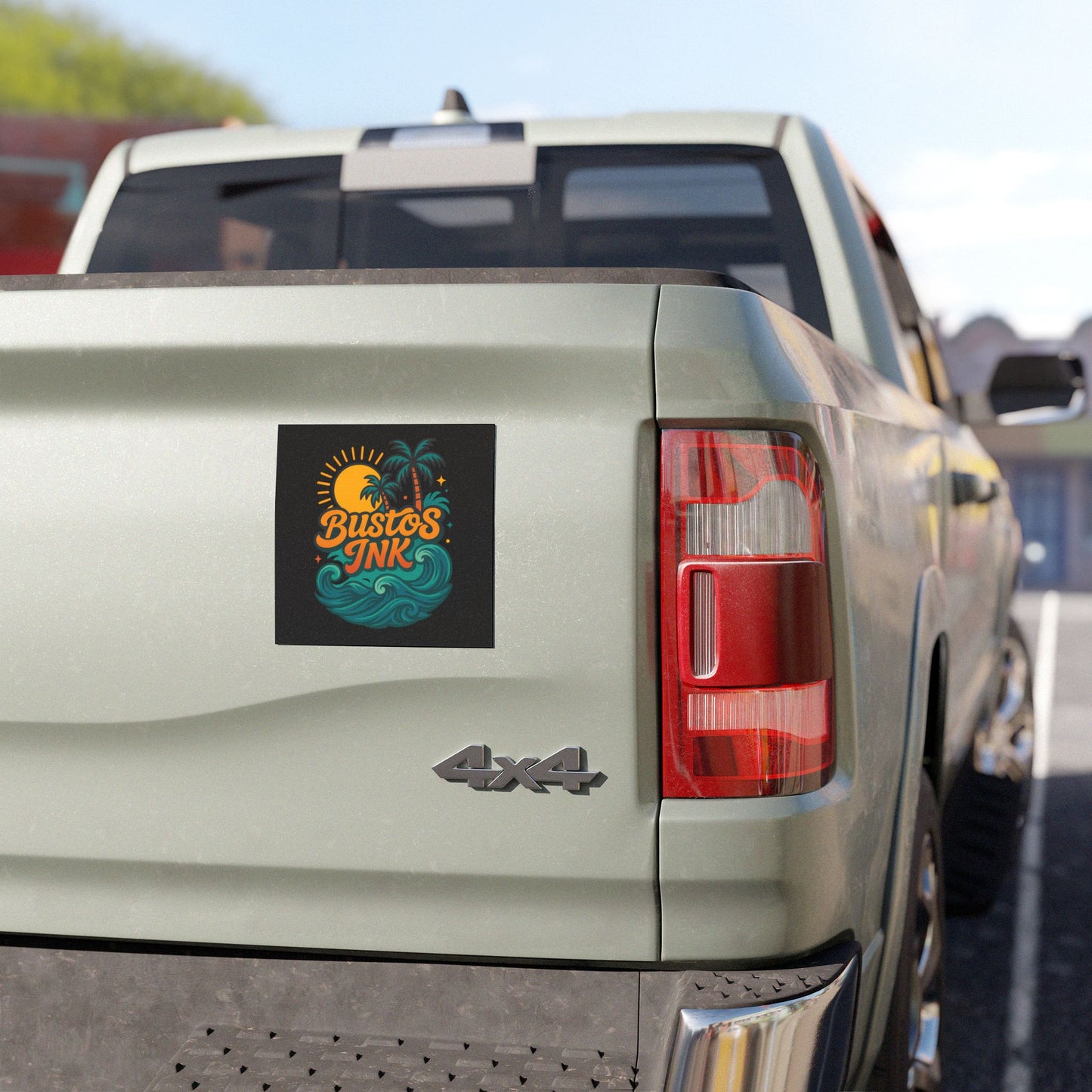 Bustos Ink Beach Car Magnet