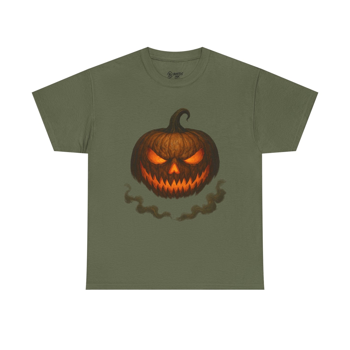 Spooky Pumpkin Halloween T-Shirt, Unisex Heavy Cotton Tee for Fall, Halloween Costume, Trick or Treat, Seasonal Fashion, Gift Idea