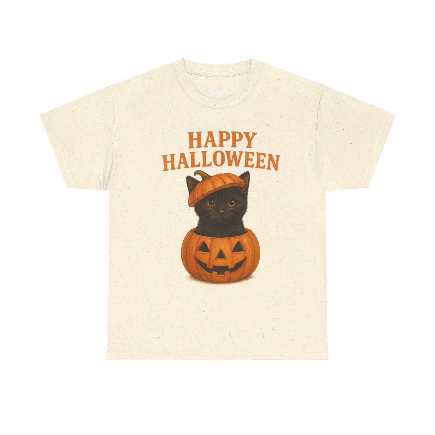 Halloween Cat Unisex Cotton Tee, Funny Halloween Shirt, Cute Cat T-Shirt, Spooky Season Wear, Gift for Cat Lovers