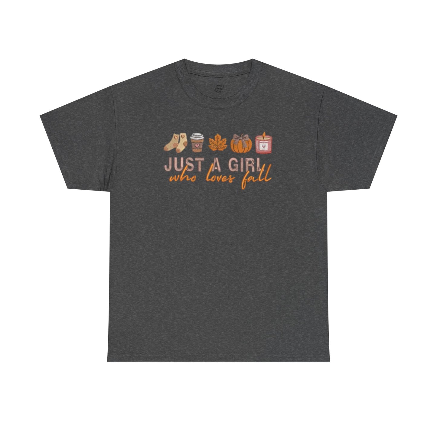 Just a Girl Who Loves Fall- Unisex Heavy Cotton Short Sleeve Tee