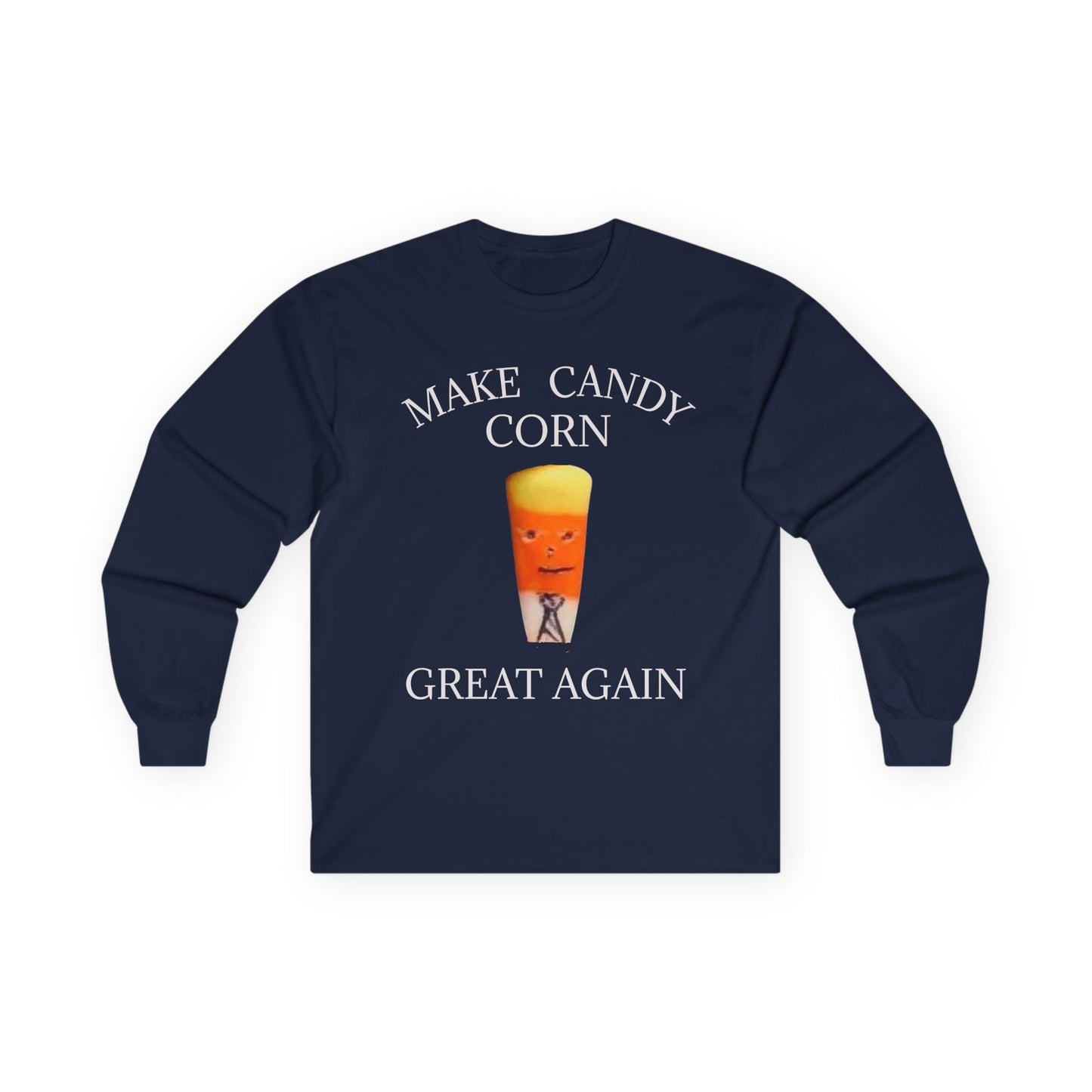 Funny Halloween Long Sleeve Tee - Make Candy Corn Great Again