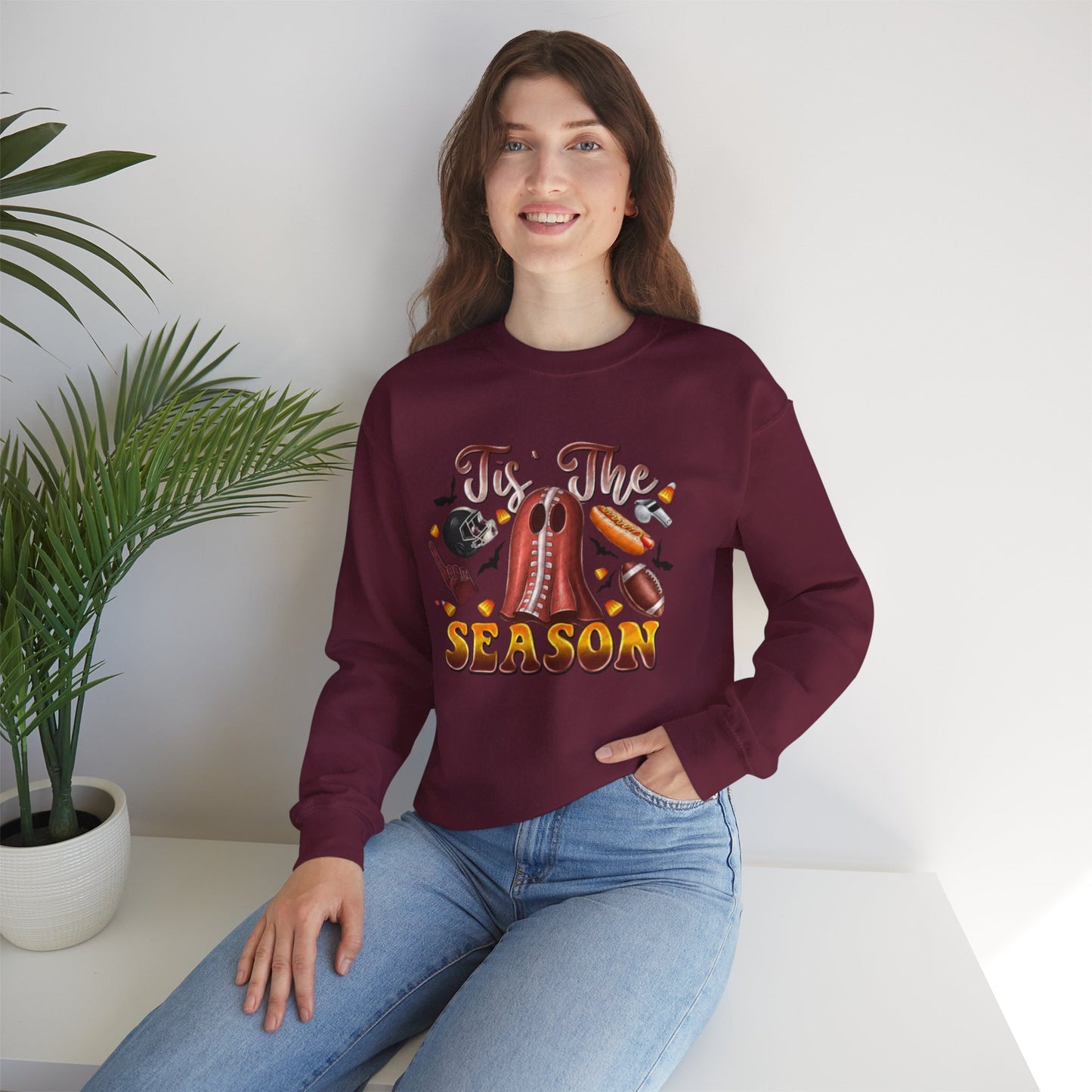 Tis The Season Womens Fall Festive Unisex Crewneck Sweatshirt