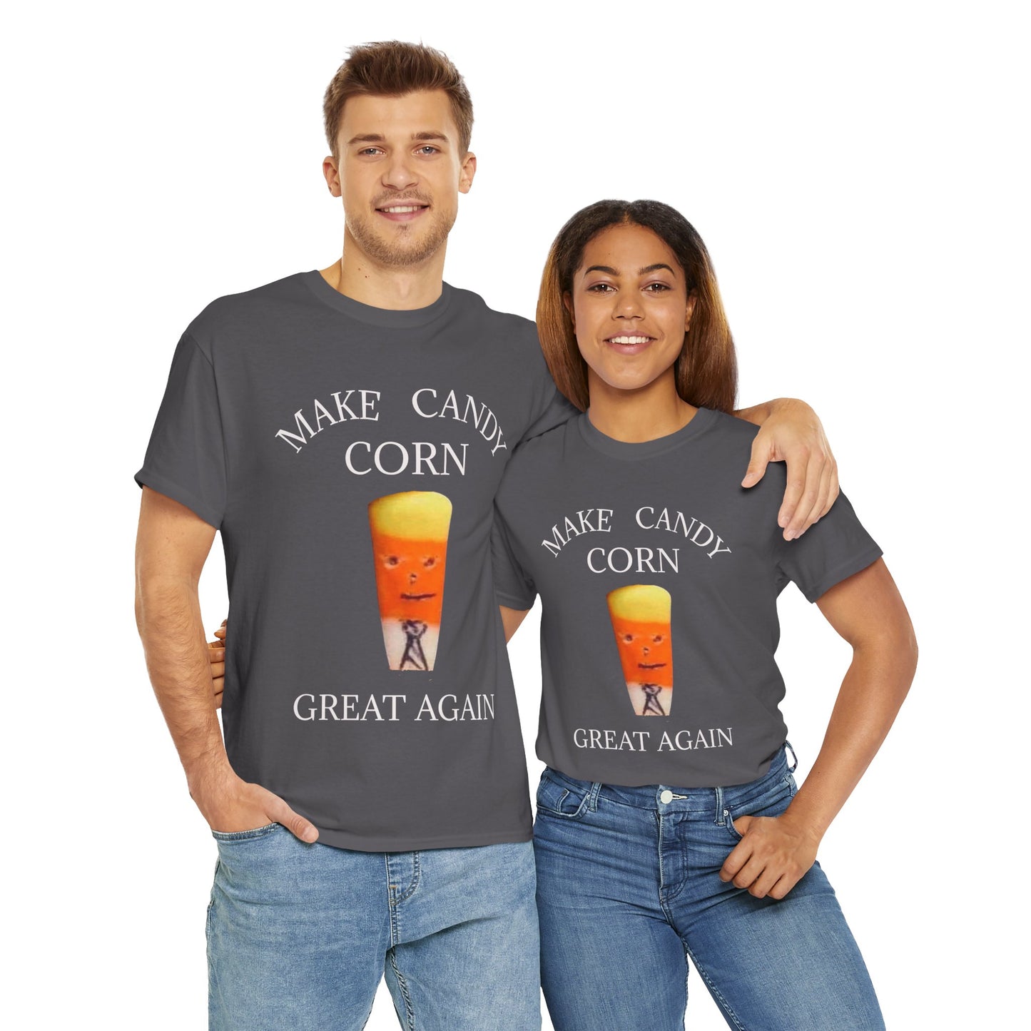 Halloween Tee, Funny Candy Corn Unisex Heavy Cotton T-Shirt