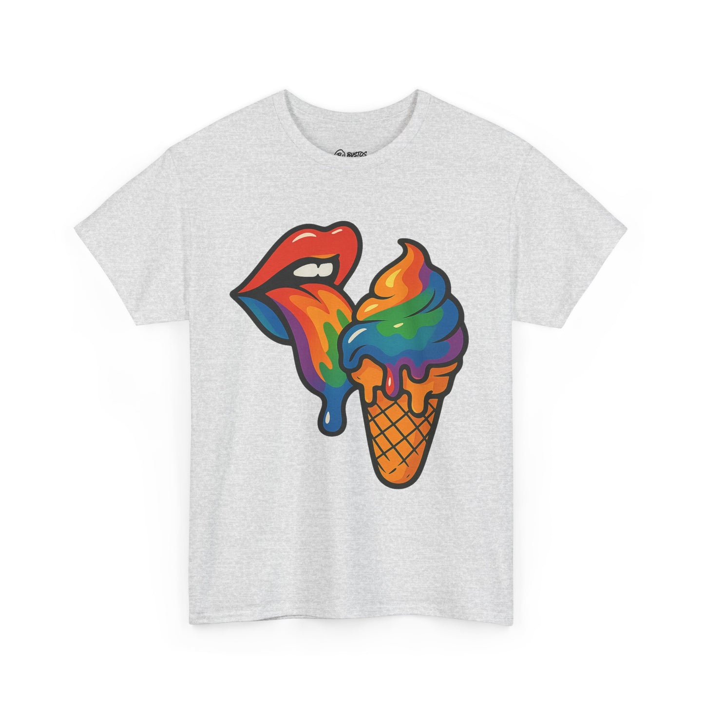 Colorful Ice Cream Lips Tee - Fun Summer Shirt, LGBTQ+ Pride Apparel, Unique Gift for Ice Cream Lovers, Casual Wear, Statement T-Shirt