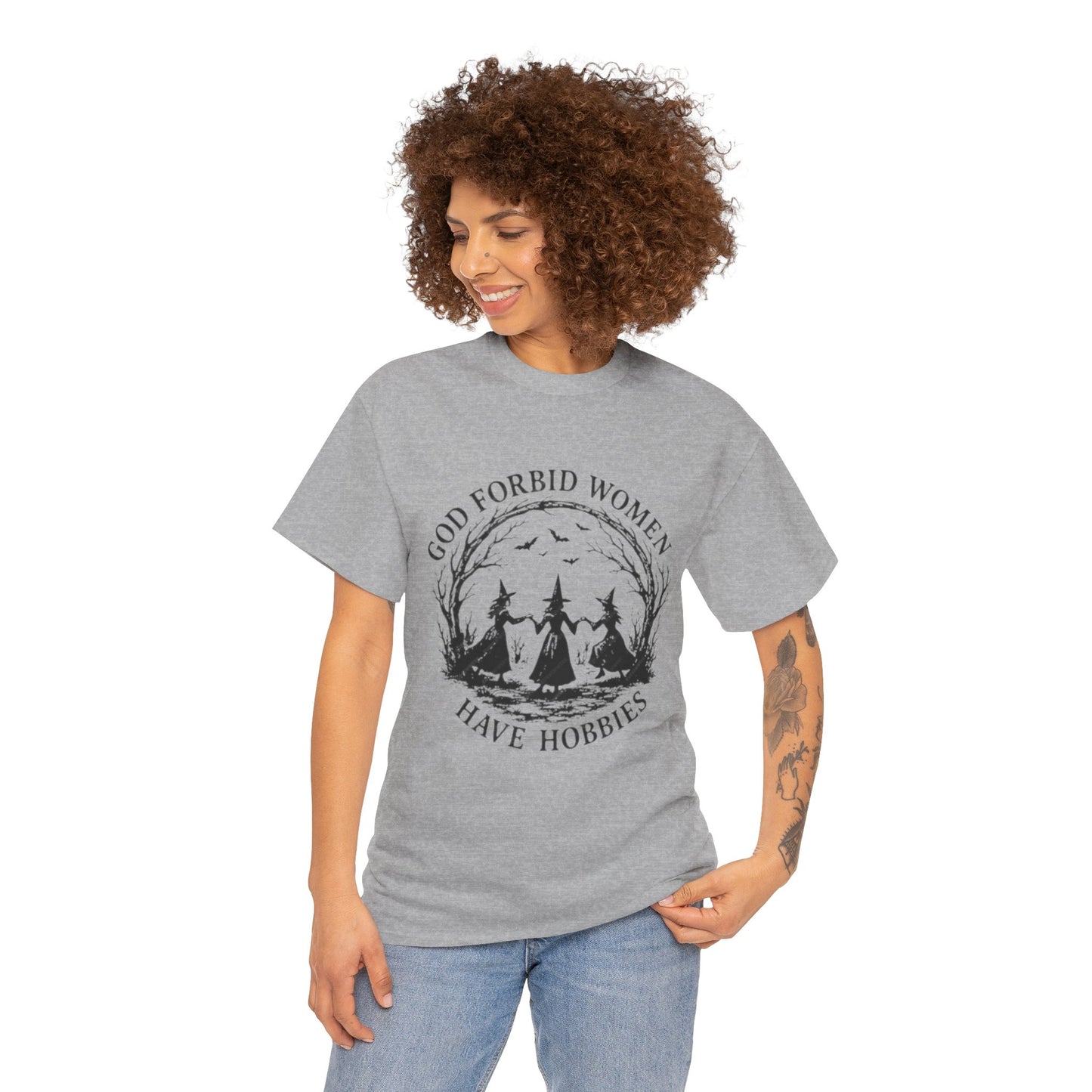 Unisex Heavy Cotton Tee-God Forbid Women Have Hobbies