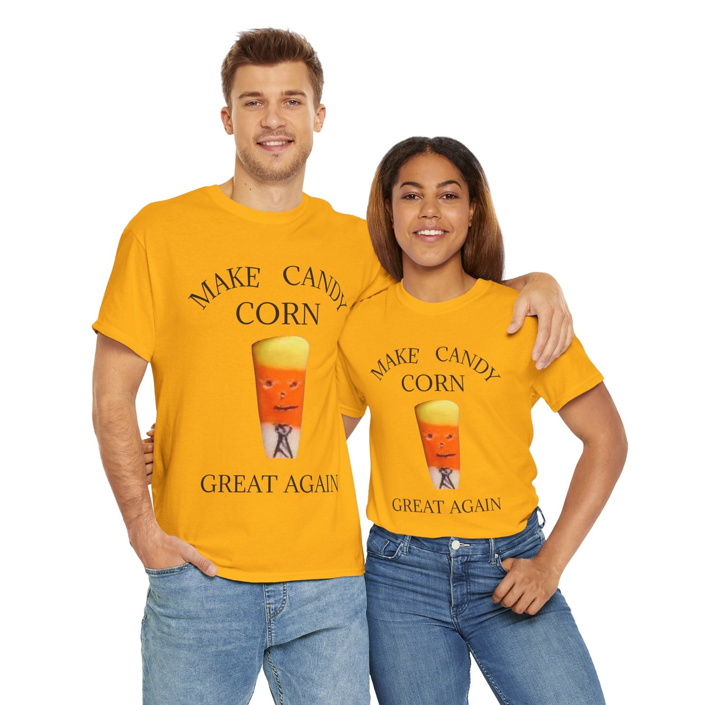 Halloween Tee, Funny Candy Corn Unisex Heavy Cotton T-Shirt