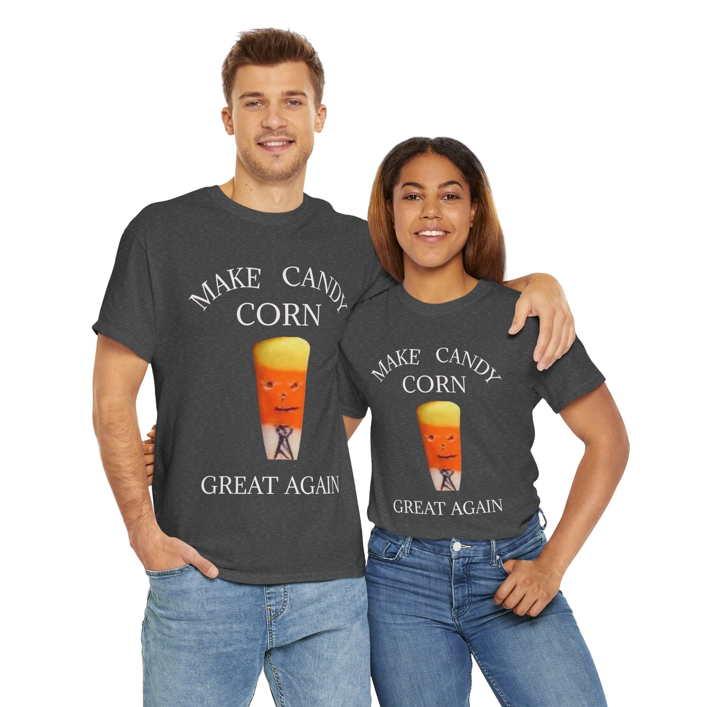 Halloween Tee, Funny Candy Corn Unisex Heavy Cotton T-Shirt