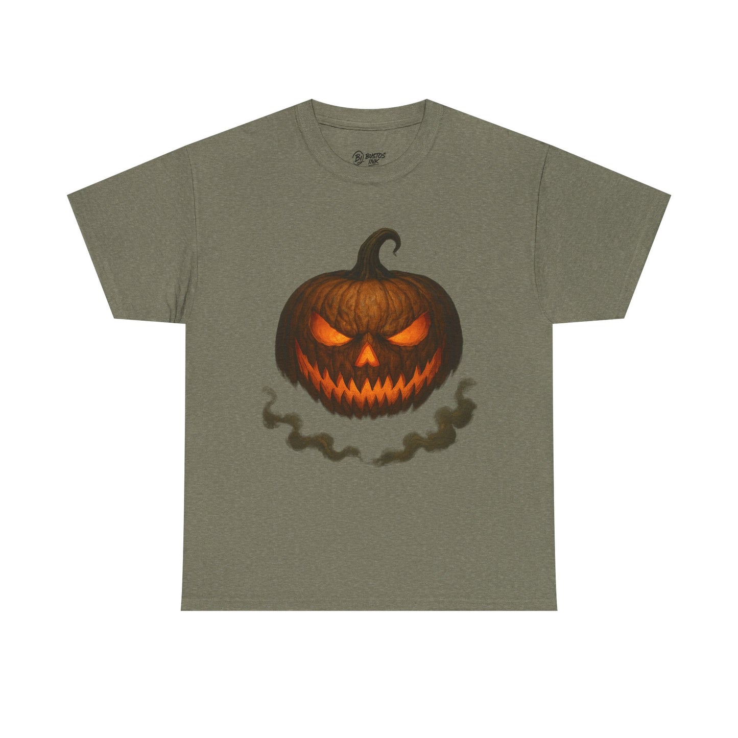 Spooky Pumpkin Halloween T-Shirt, Unisex Heavy Cotton Tee for Fall, Halloween Costume, Trick or Treat, Seasonal Fashion, Gift Idea