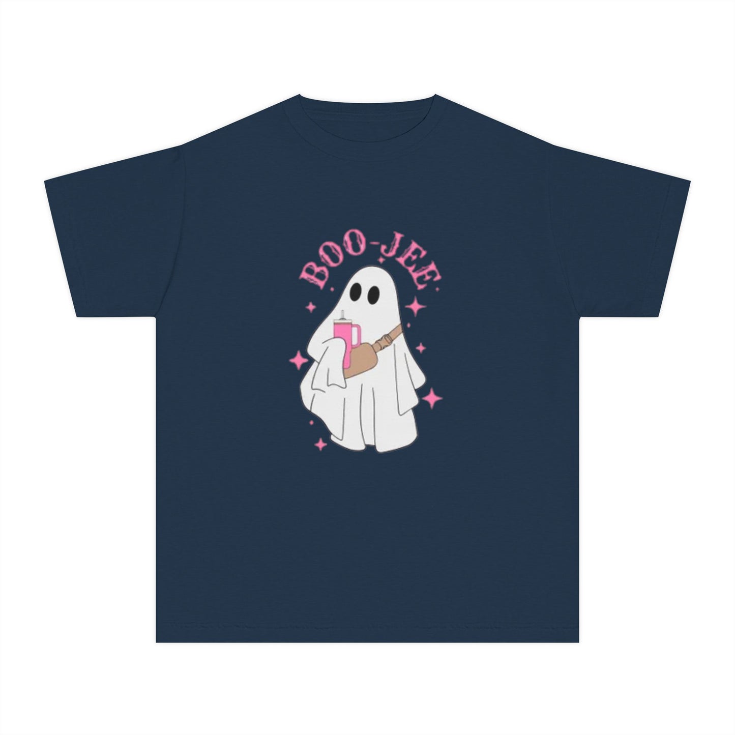Boo Jee Ghost Youth Midweight Tee-Halloween Shirt