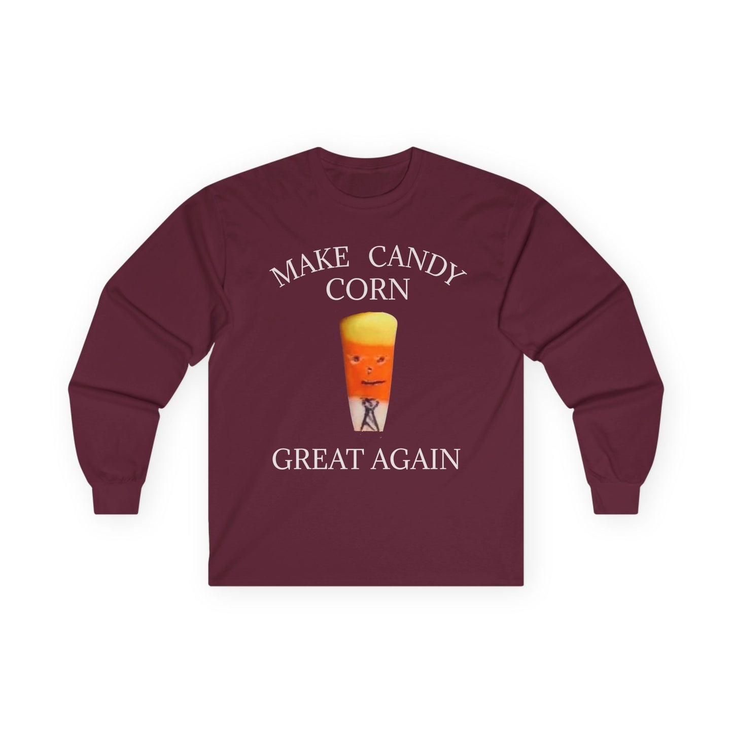 Funny Halloween Long Sleeve Tee - Make Candy Corn Great Again