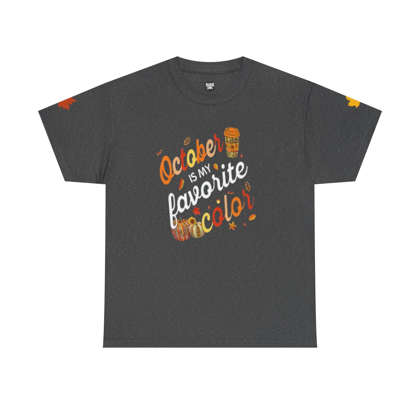 October is my favorite color- Unisex Short Sleeve Heavy Cotton Tee