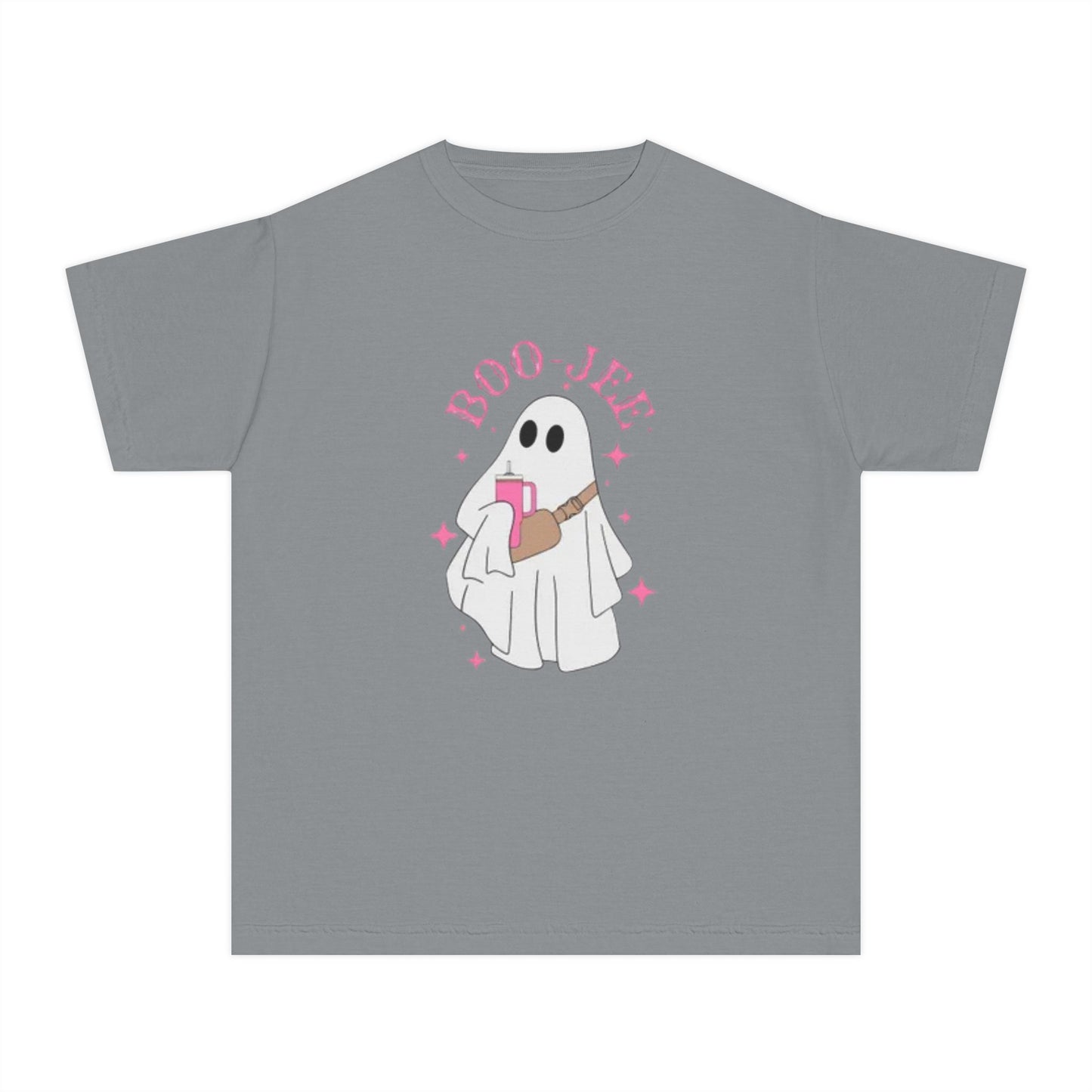 Boo Jee Ghost Youth Midweight Tee-Halloween Shirt