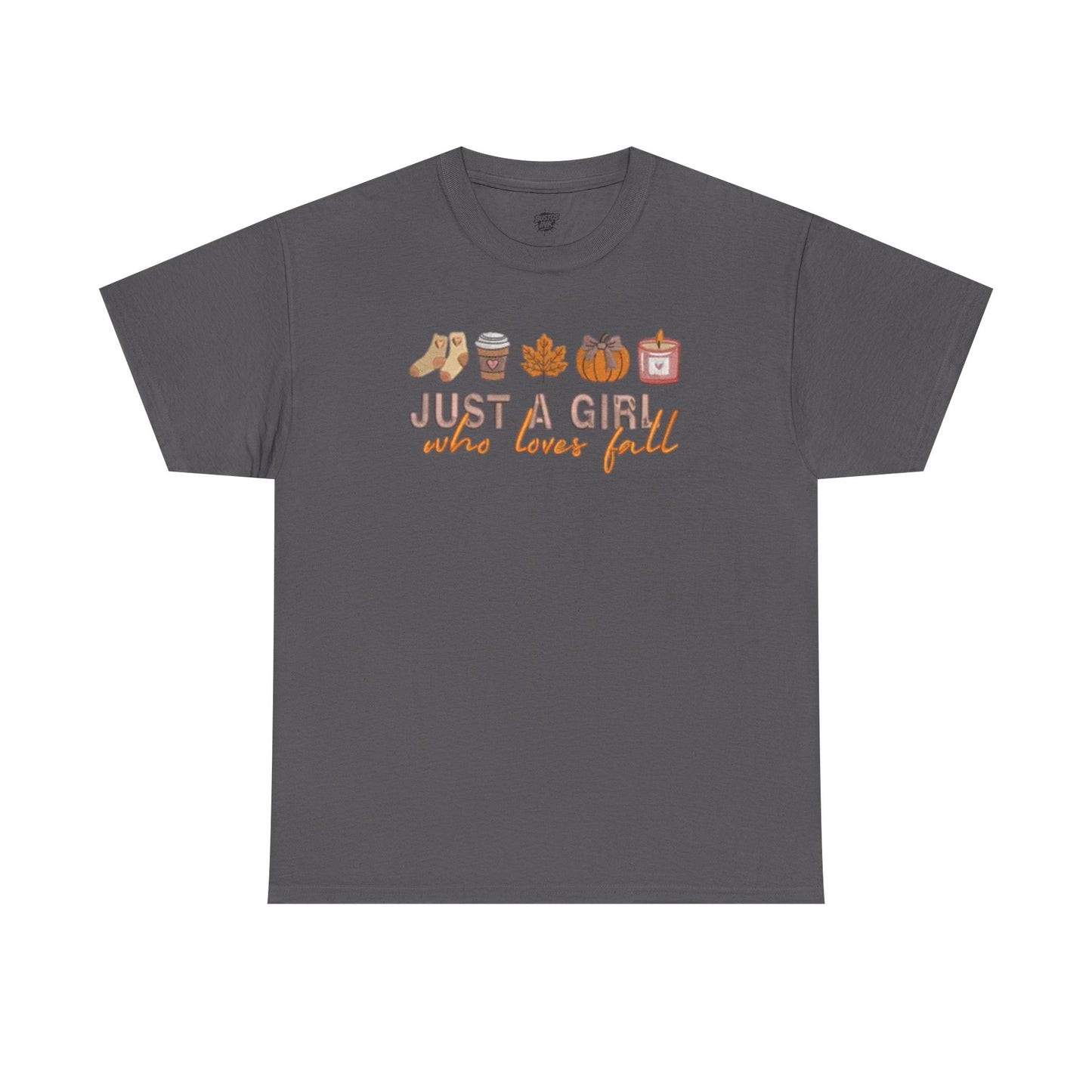 Just a Girl Who Loves Fall- Unisex Heavy Cotton Short Sleeve Tee