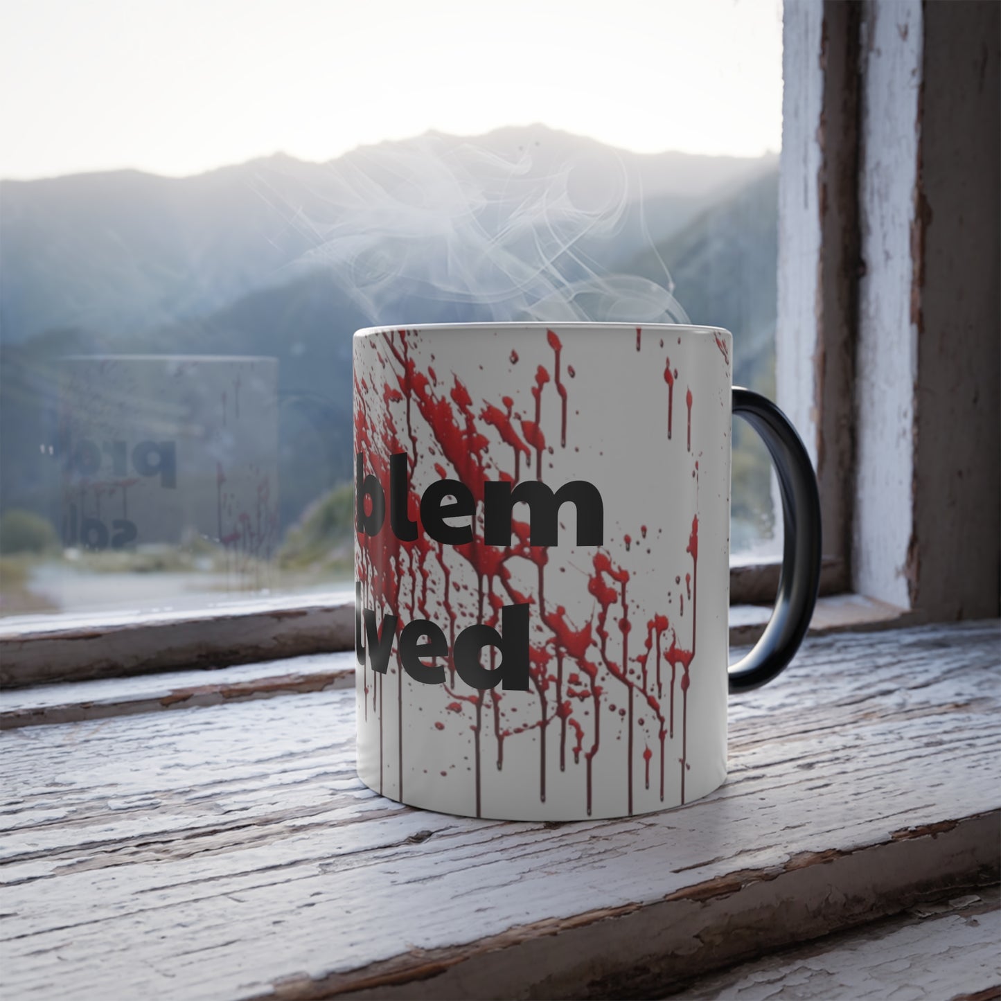 Morphing Blood Splatter Halloween Mug-Problem Solved