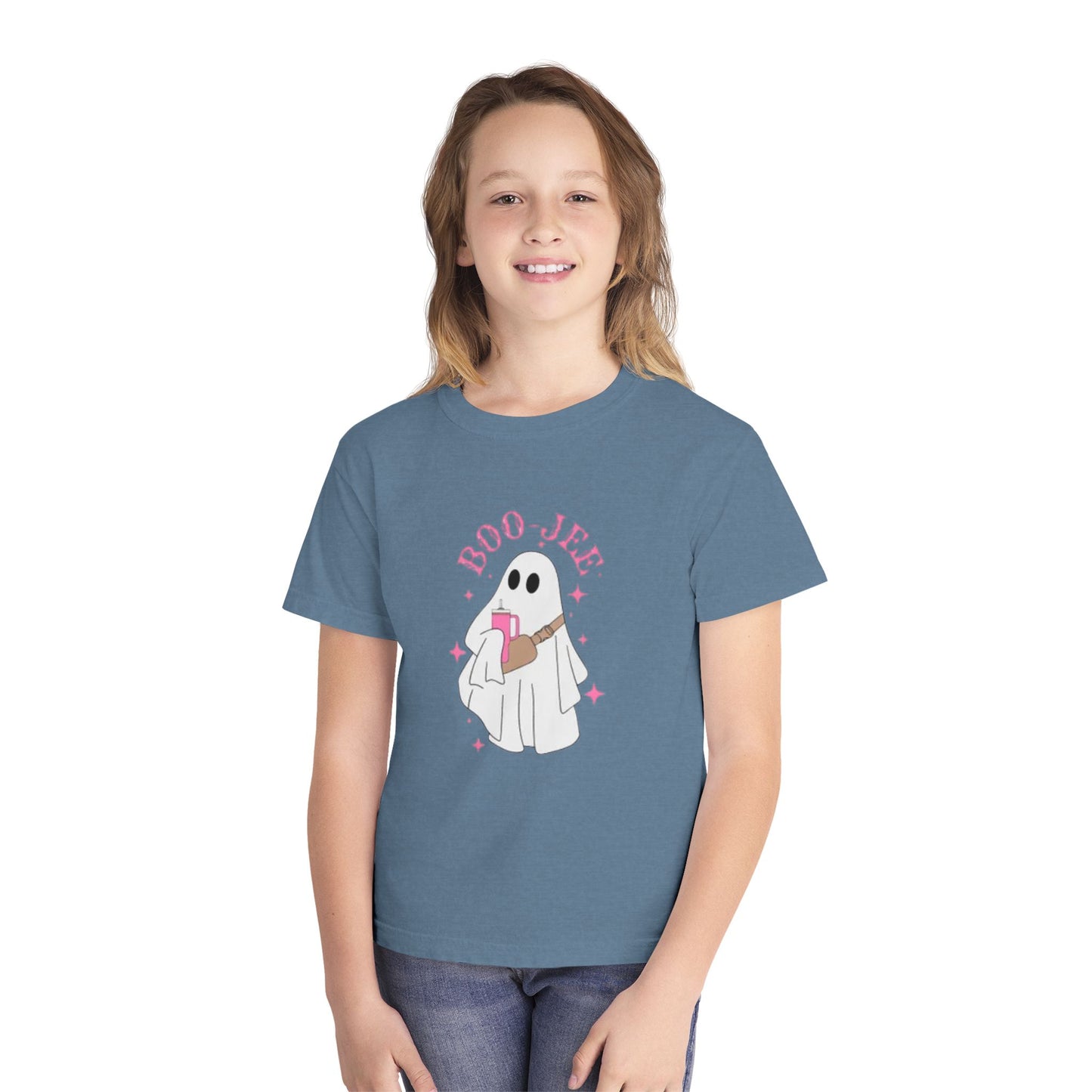 Boo Jee Ghost Youth Midweight Tee-Halloween Shirt