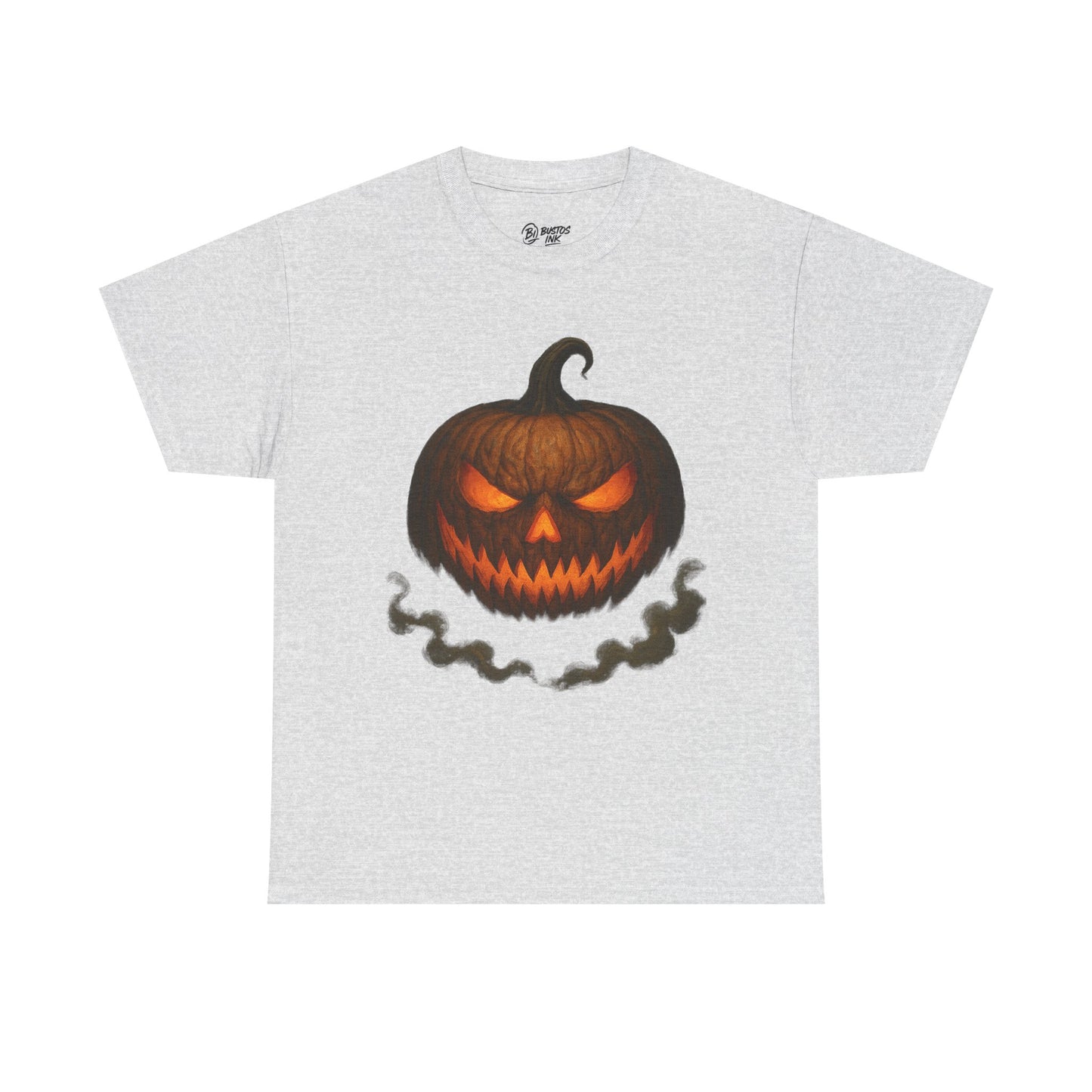 Spooky Pumpkin Halloween T-Shirt, Unisex Heavy Cotton Tee for Fall, Halloween Costume, Trick or Treat, Seasonal Fashion, Gift Idea