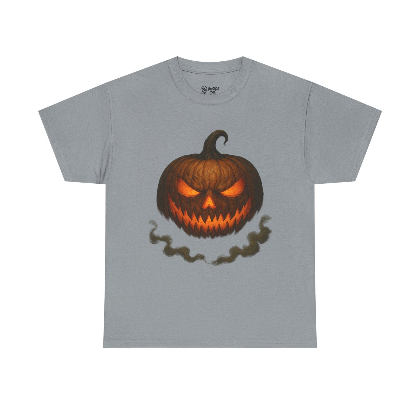 Spooky Pumpkin Halloween T-Shirt, Unisex Heavy Cotton Tee for Fall, Halloween Costume, Trick or Treat, Seasonal Fashion, Gift Idea