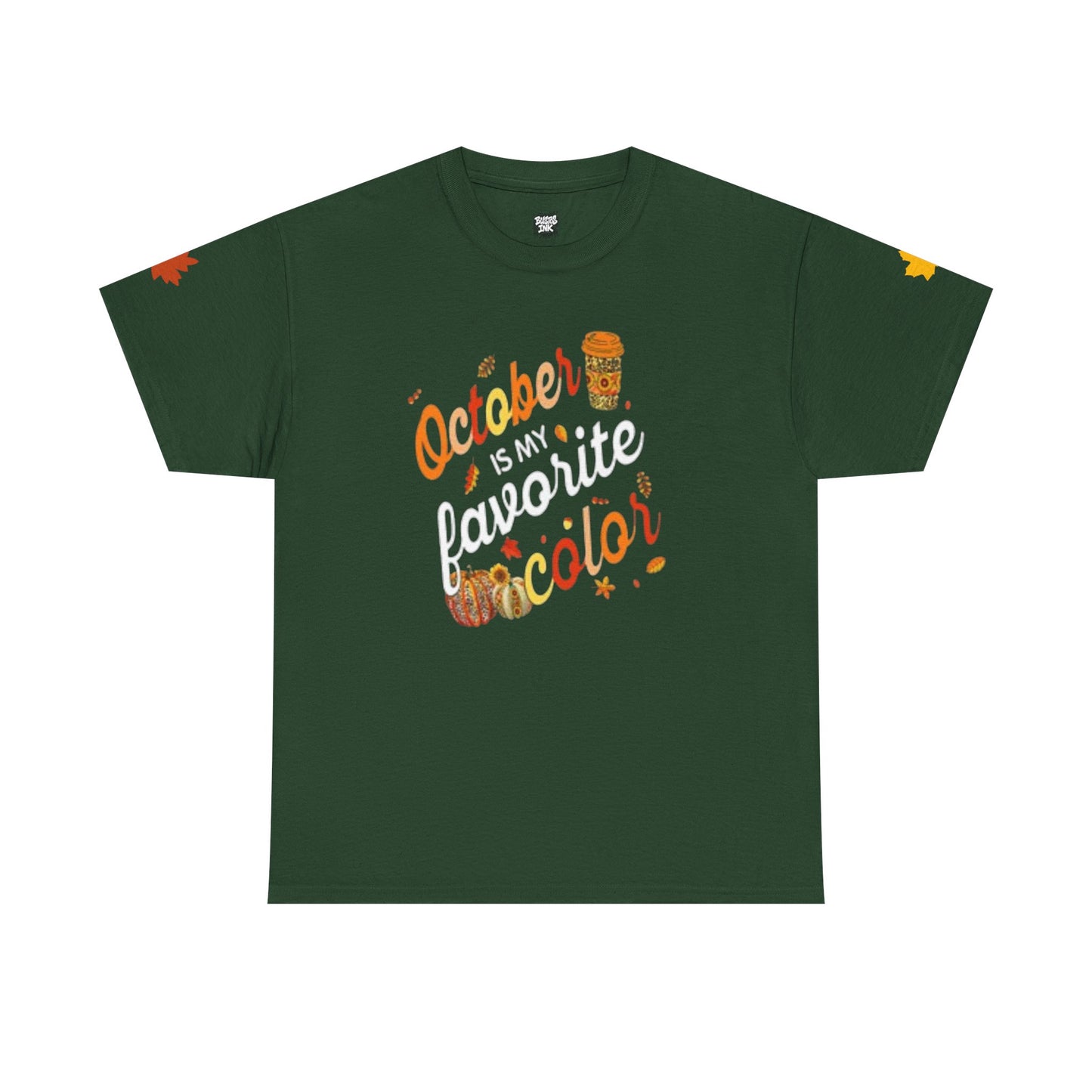 October is my favorite color- Unisex Short Sleeve Heavy Cotton Tee