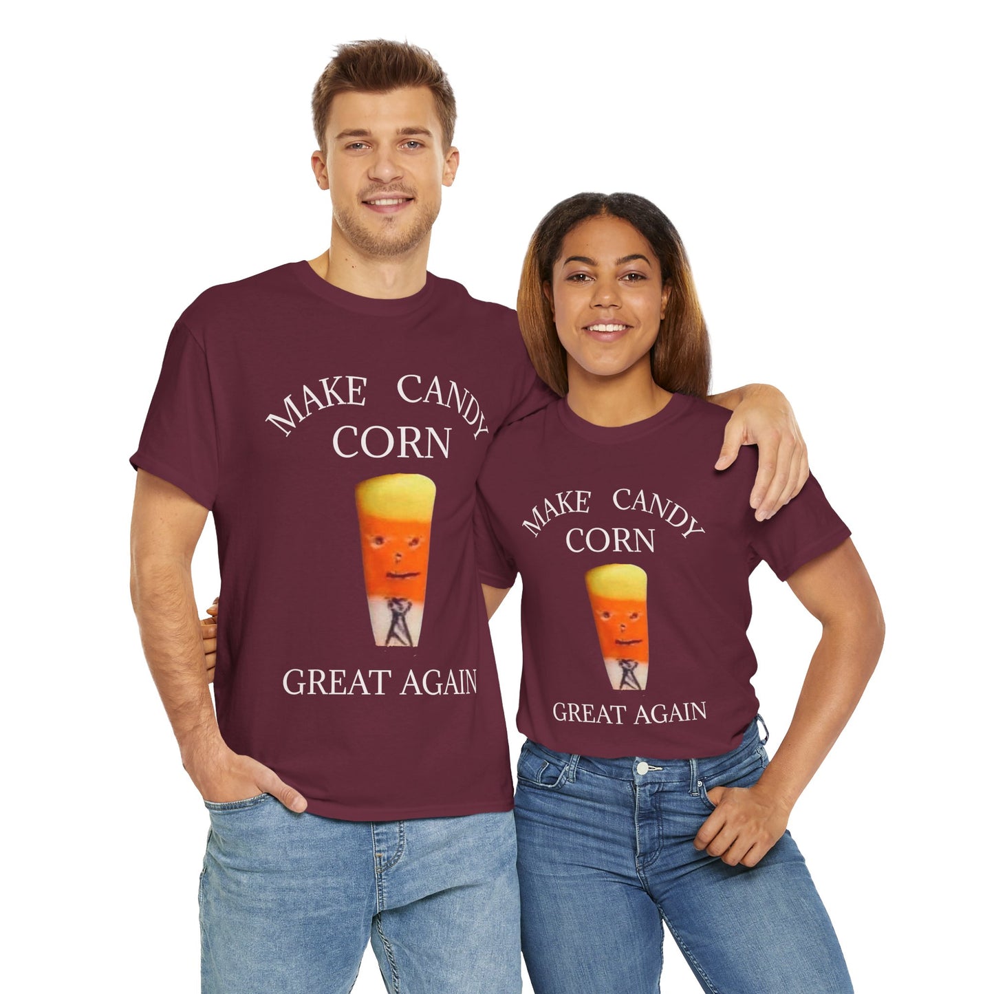Halloween Tee, Funny Candy Corn Unisex Heavy Cotton T-Shirt