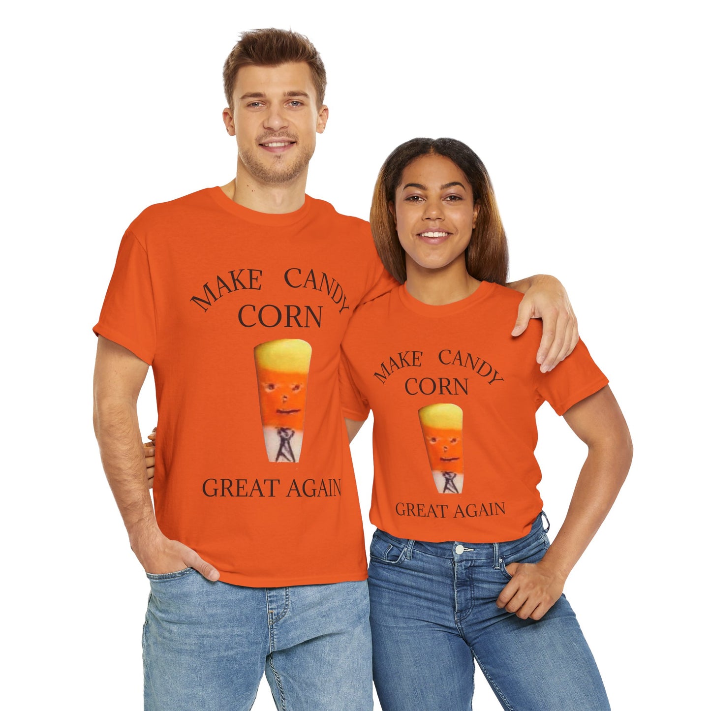 Halloween Tee, Funny Candy Corn Unisex Heavy Cotton T-Shirt