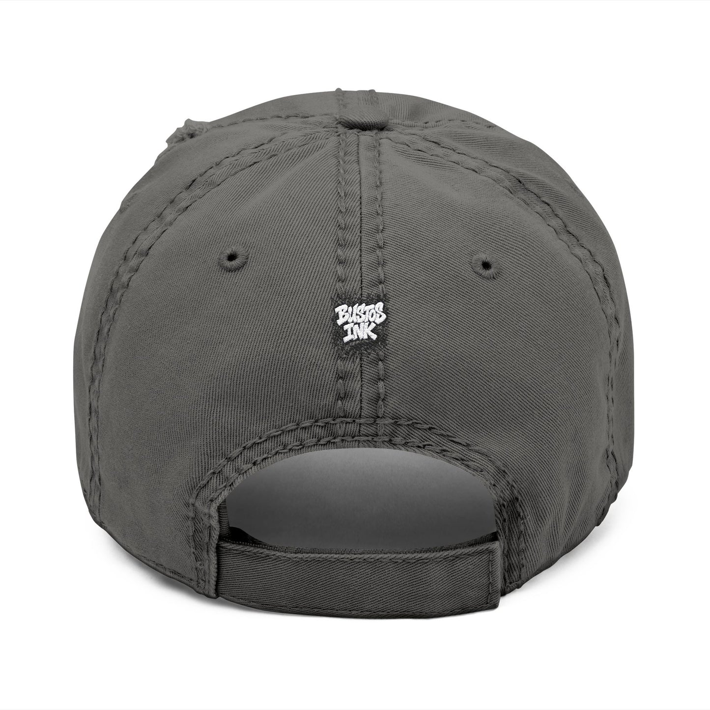 Embroidered Distressed Hat - Hey Boo Cute Ghost Halloween Hat