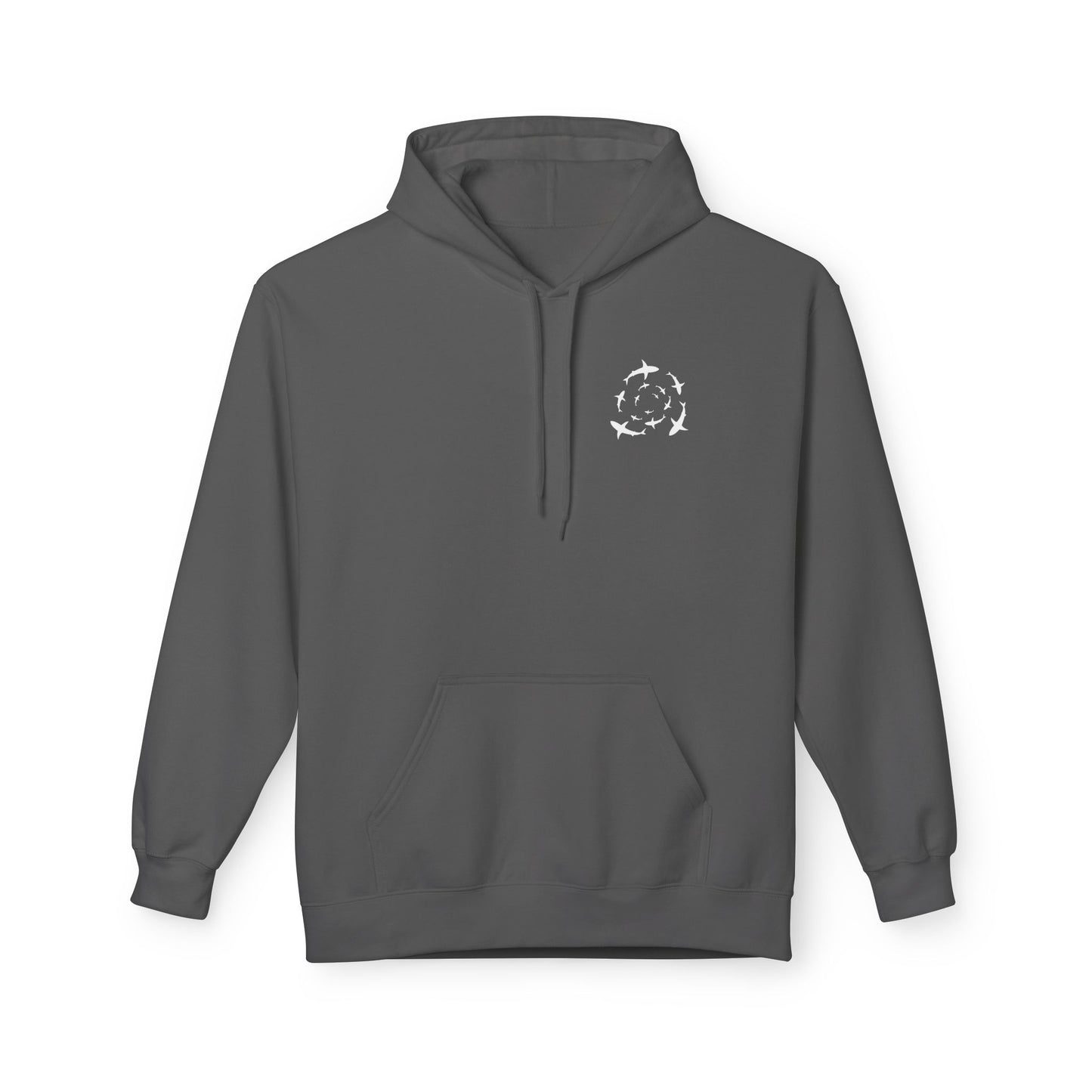 Shark Word Art Hoodie - Unisex Fleece Sweatshirt