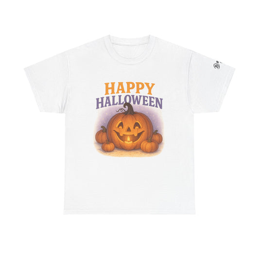Halloween Pumpkin Unisex Cotton Tee, Fall Apparel, Costume Party Shirt, Spooky Season T-Shirt, Halloween Gift Idea