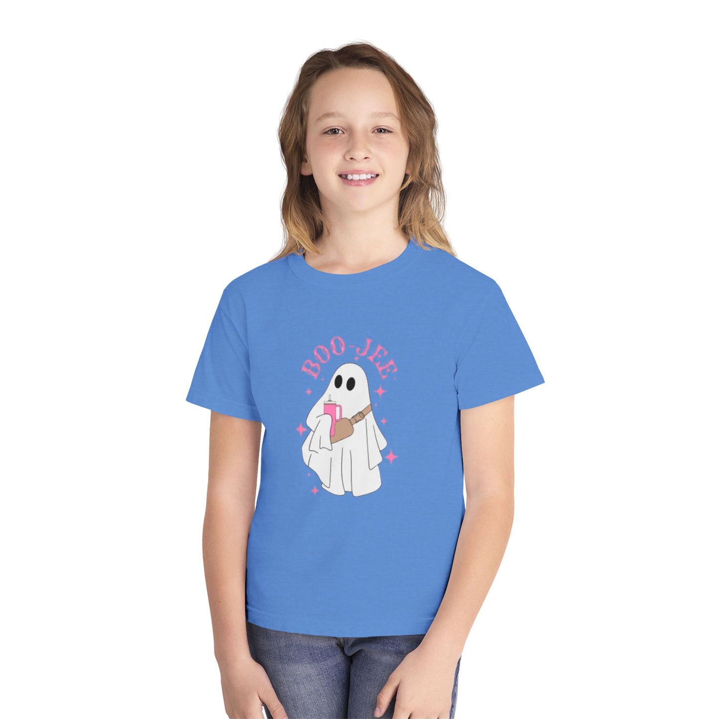 Boo Jee Ghost Youth Midweight Tee-Halloween Shirt