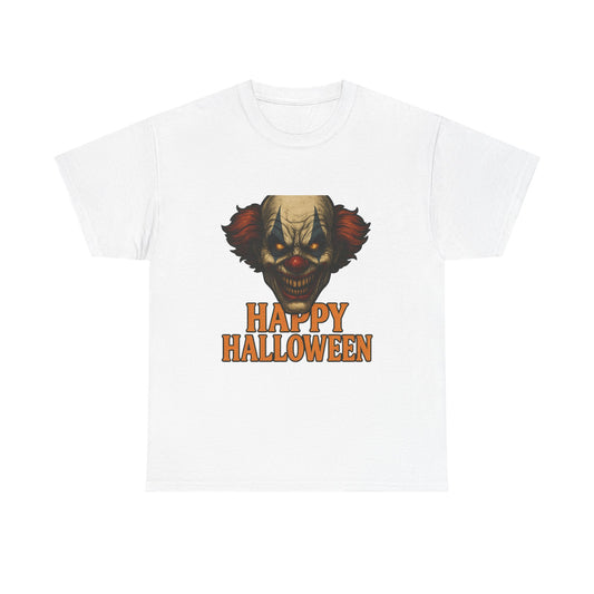 Halloween Clown Tee - Unisex Cotton Shirt for Spooky Season, Halloween Costume, Trick or Treat, Horror Lover Gift, Scary Graphic T-Shirt