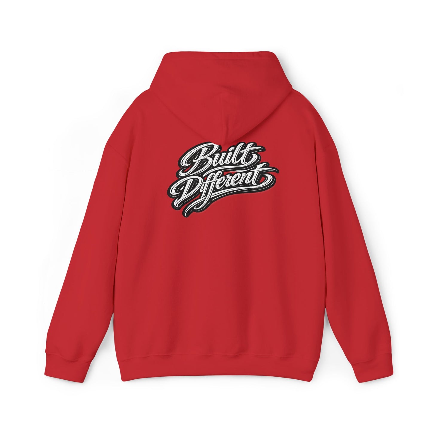 Built Different Hoodie — Vintage Script Logo Pullover