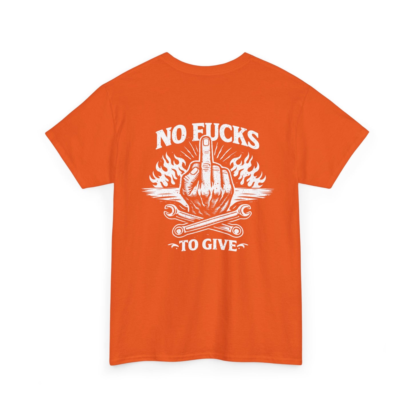 No Fucks To Give T-Shirt — Middle Finger Flame Graphic Tee