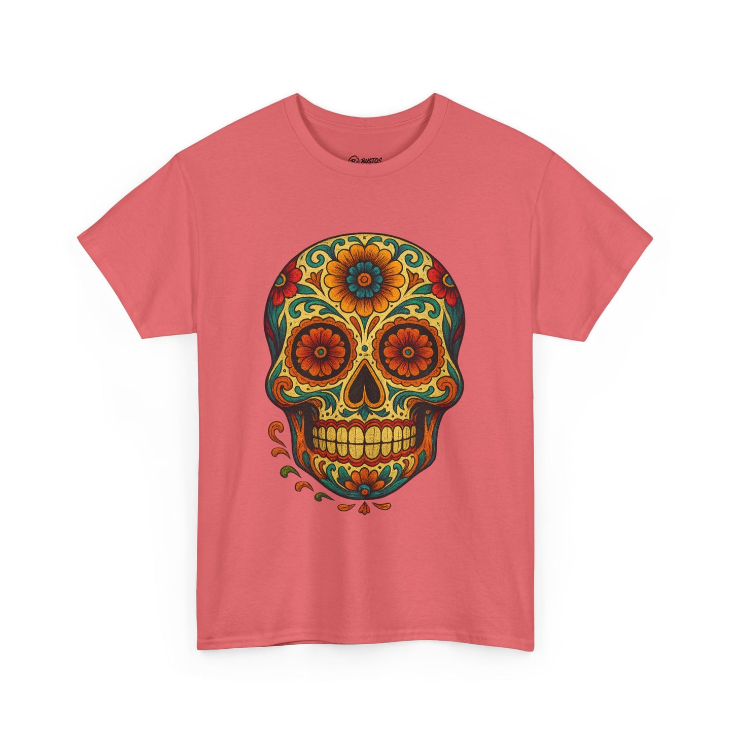 Day of the Dead Skull Tee, Unisex Cotton Shirt, Festival Fashion, Halloween Apparel, Vintage Style Tee, Bohemian Gift