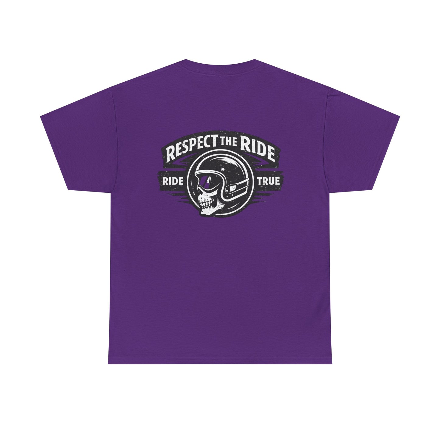 Ride True Skull Helmet Tee — "Respect the Ride" Biker T-Shirt