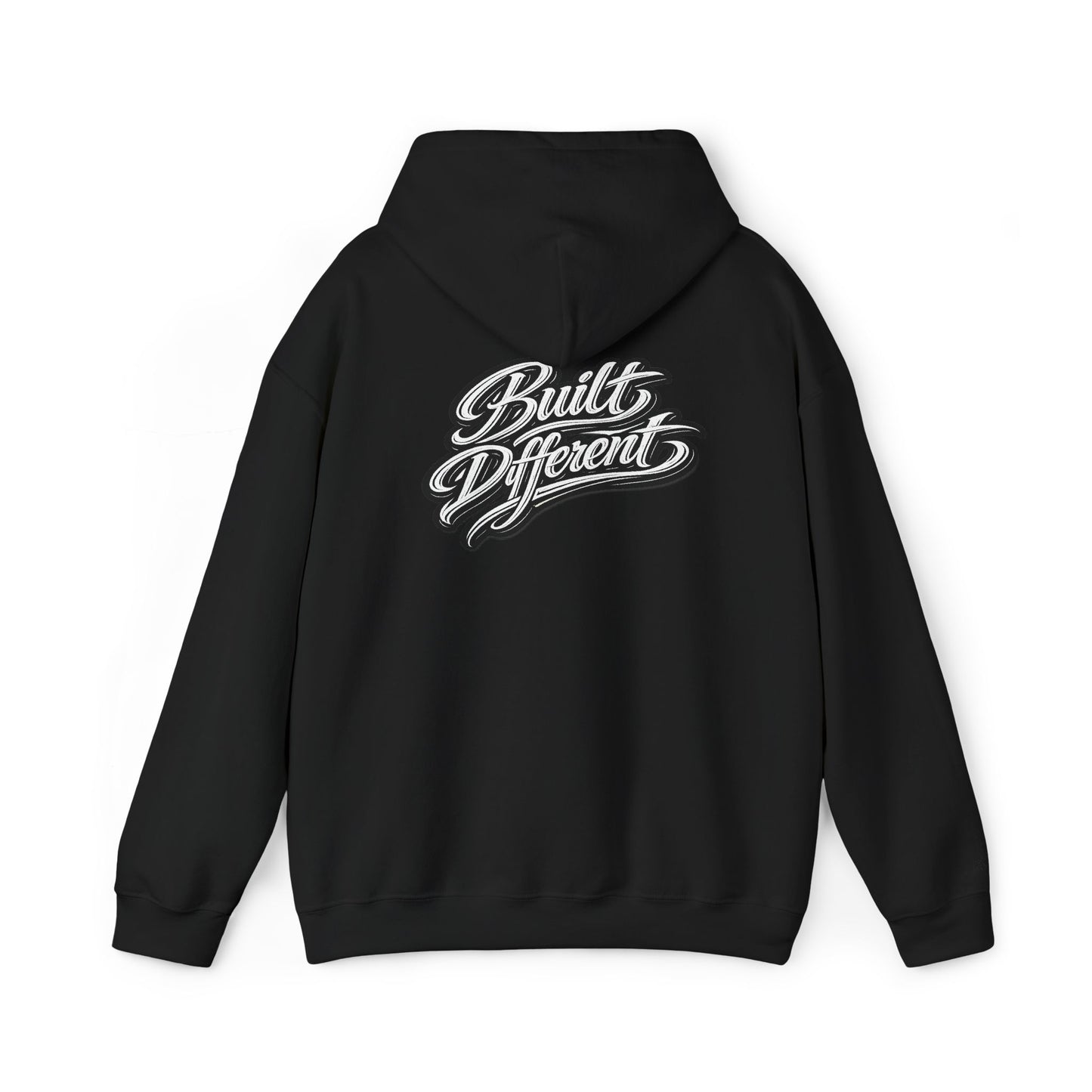 Built Different Hoodie — Vintage Script Logo Pullover