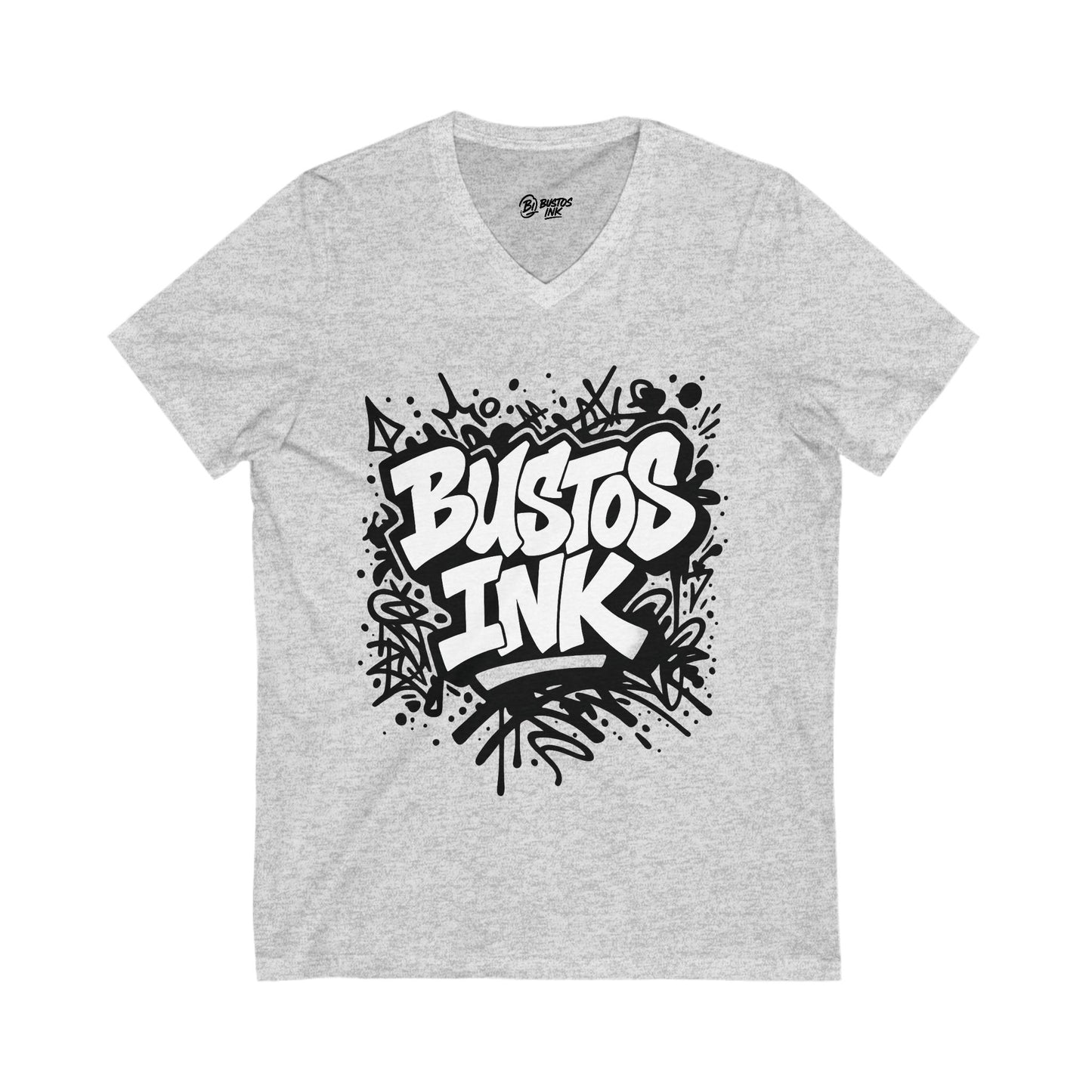 Street Art V-Neck Tee, Cool Graphic T-Shirt, Unisex Casual Wear, Event Tee, Graffiti Style Shirt, Urban Fashion Top