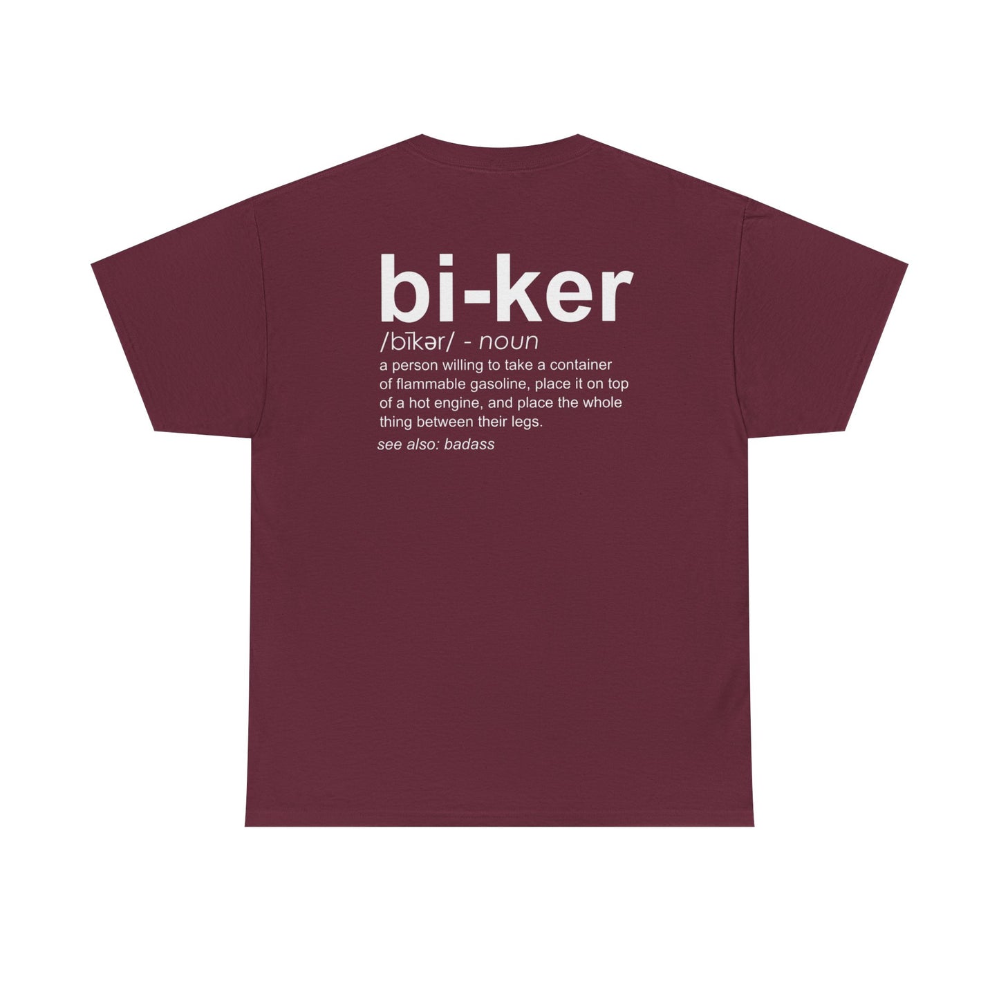 Biker Definition Short Sleeve Tee, Unisex Heavy Cotton T-Shirt