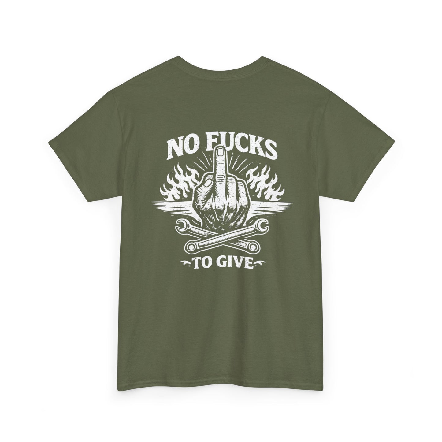 No Fucks To Give T-Shirt — Middle Finger Flame Graphic Tee