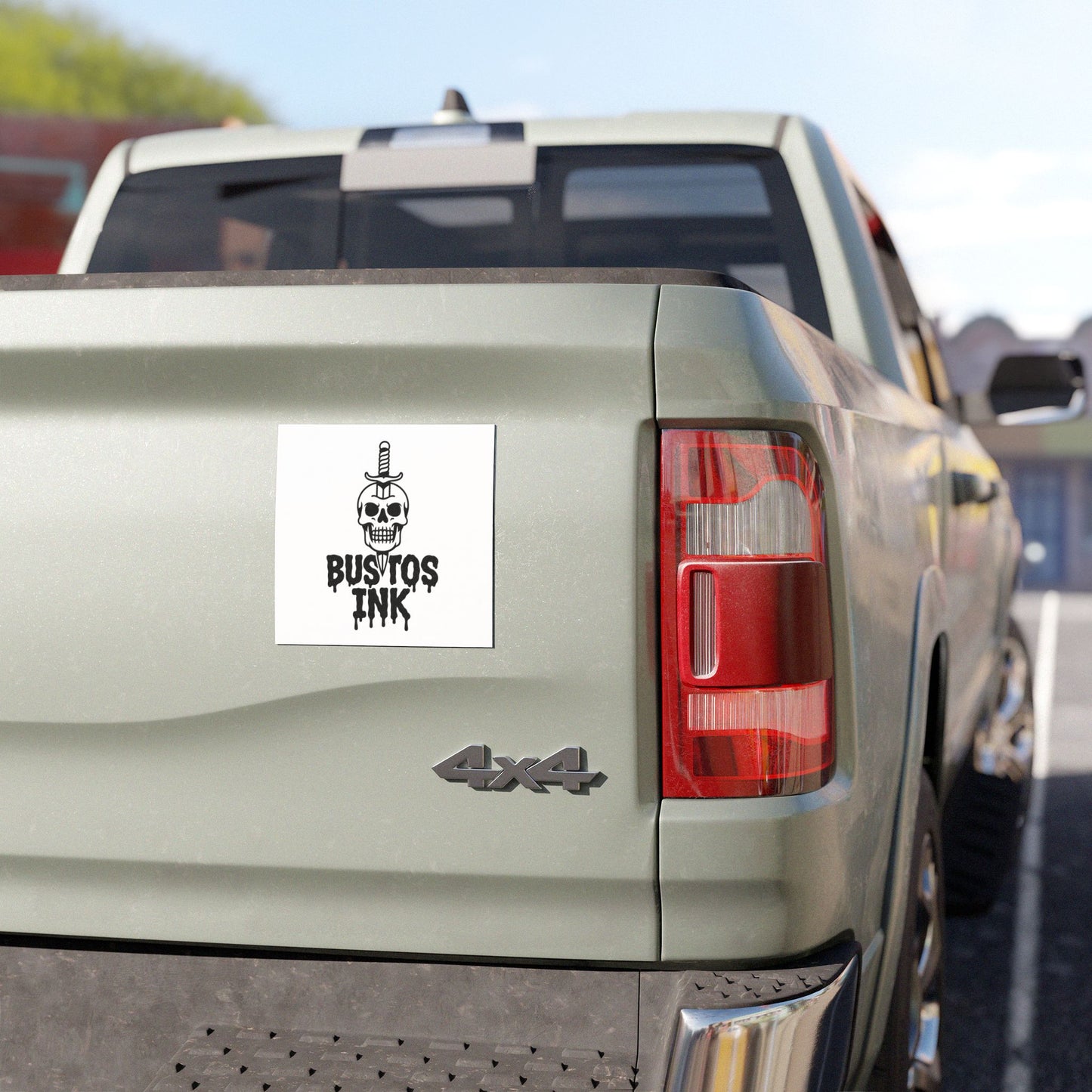 Bustos Ink Skull Car Magnet